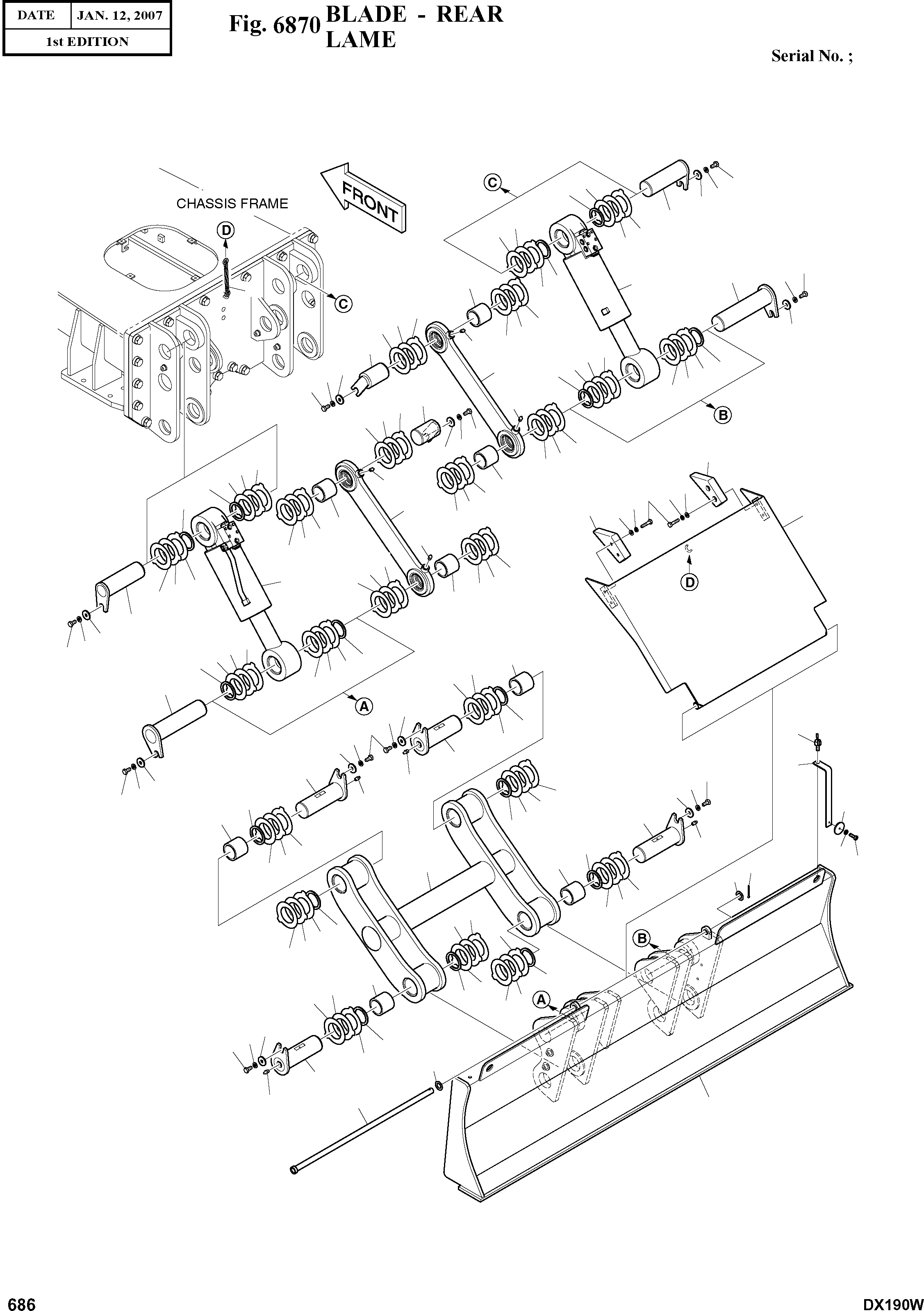 Other: DOOSAN-DAEWOO / DX190W(DX190W) / BLADE - REAR(6870 : 6870)