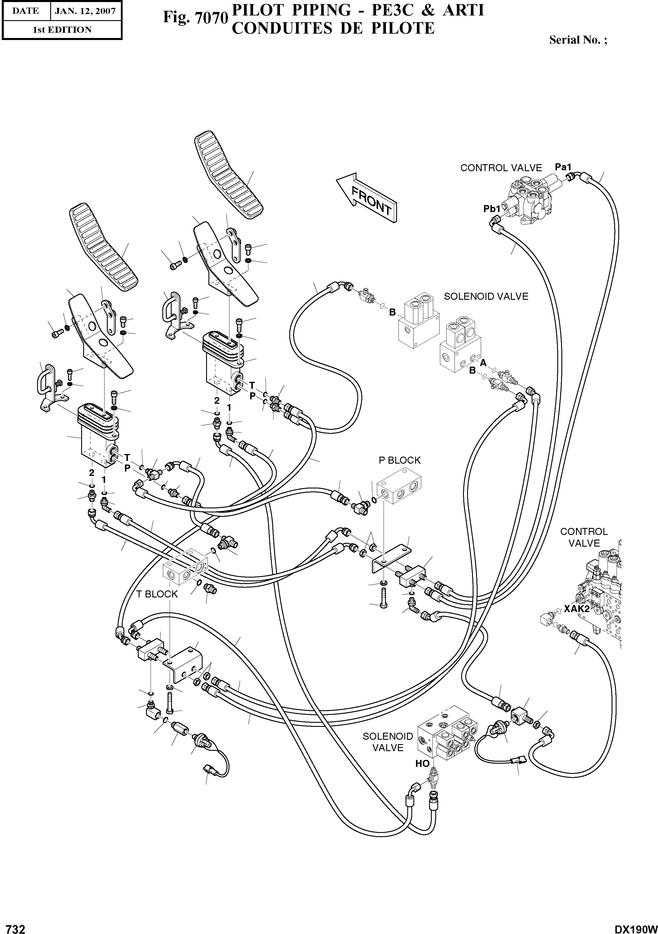Other: DOOSAN-DAEWOO / DX190W(DX190W) / PILOT PIPING - PE3C & ARTI(7070 : 7070)