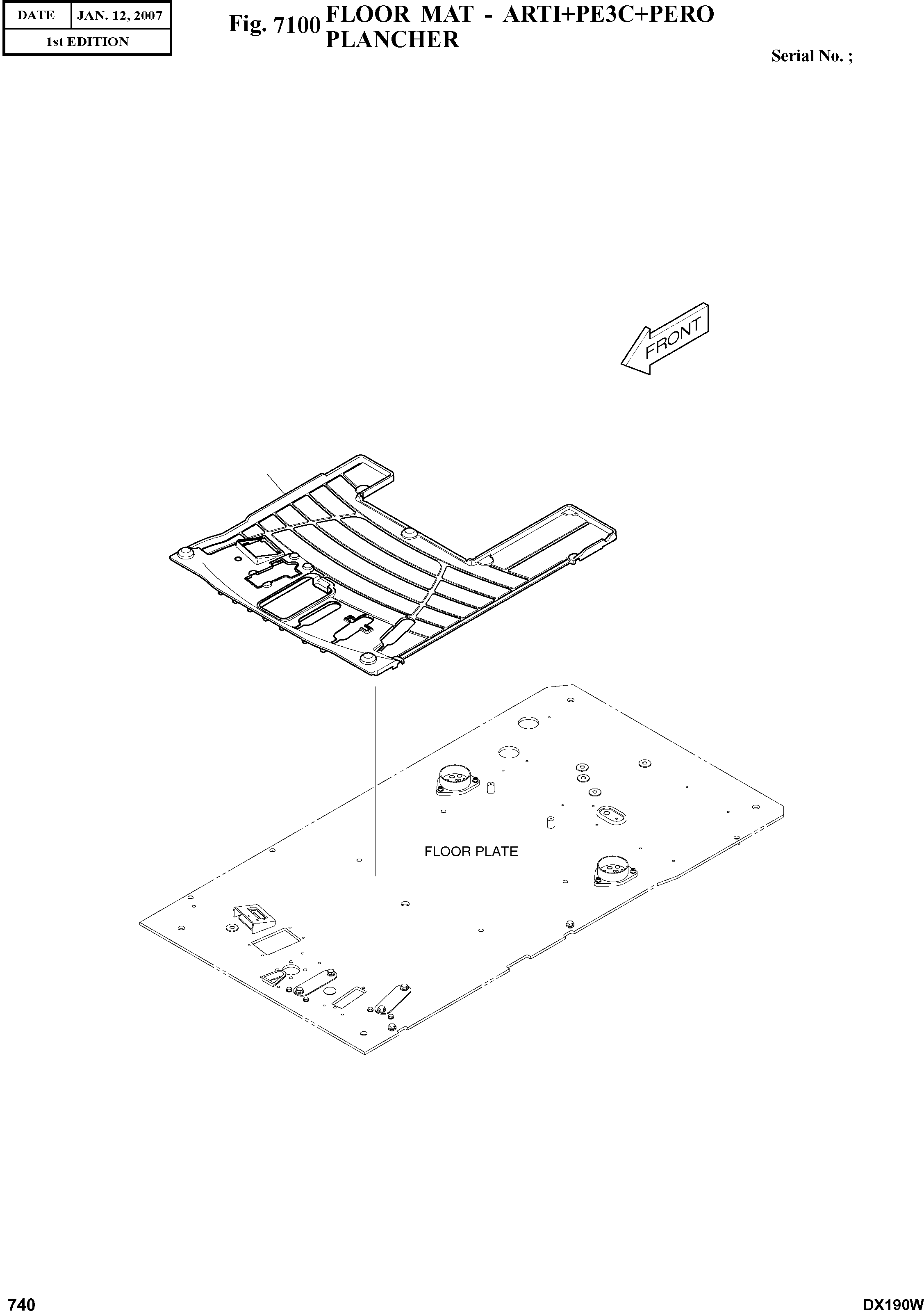 Other: DOOSAN-DAEWOO / DX190W(DX190W) / FLOOR MAT - ARTI+PE3C+PERO(7100 : 7100)