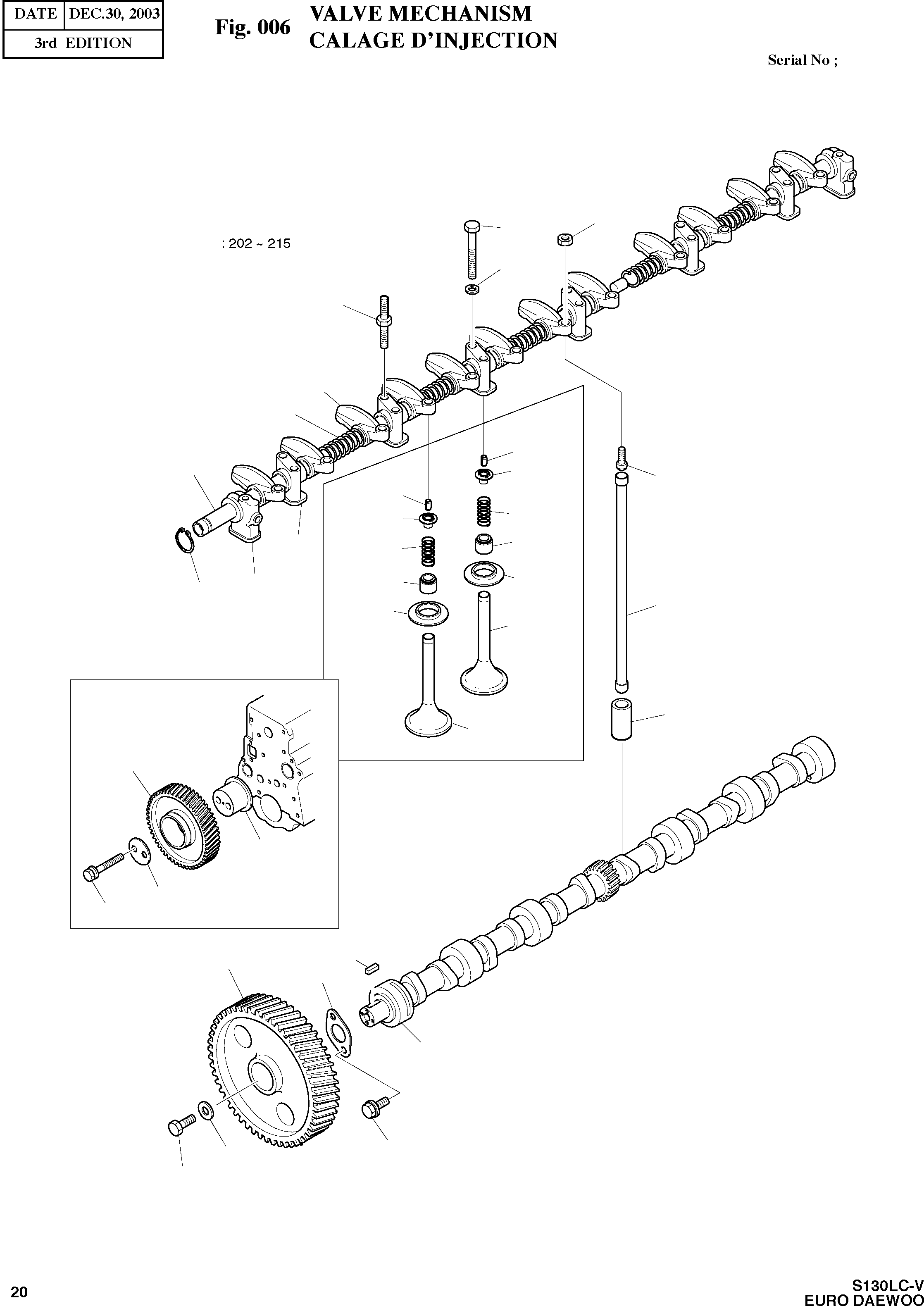 Other: DOOSAN-DAEWOO / SOLAR 130LC-V - DIEU(E130LC-V) / VALVE MECHANISM(006 : 006)