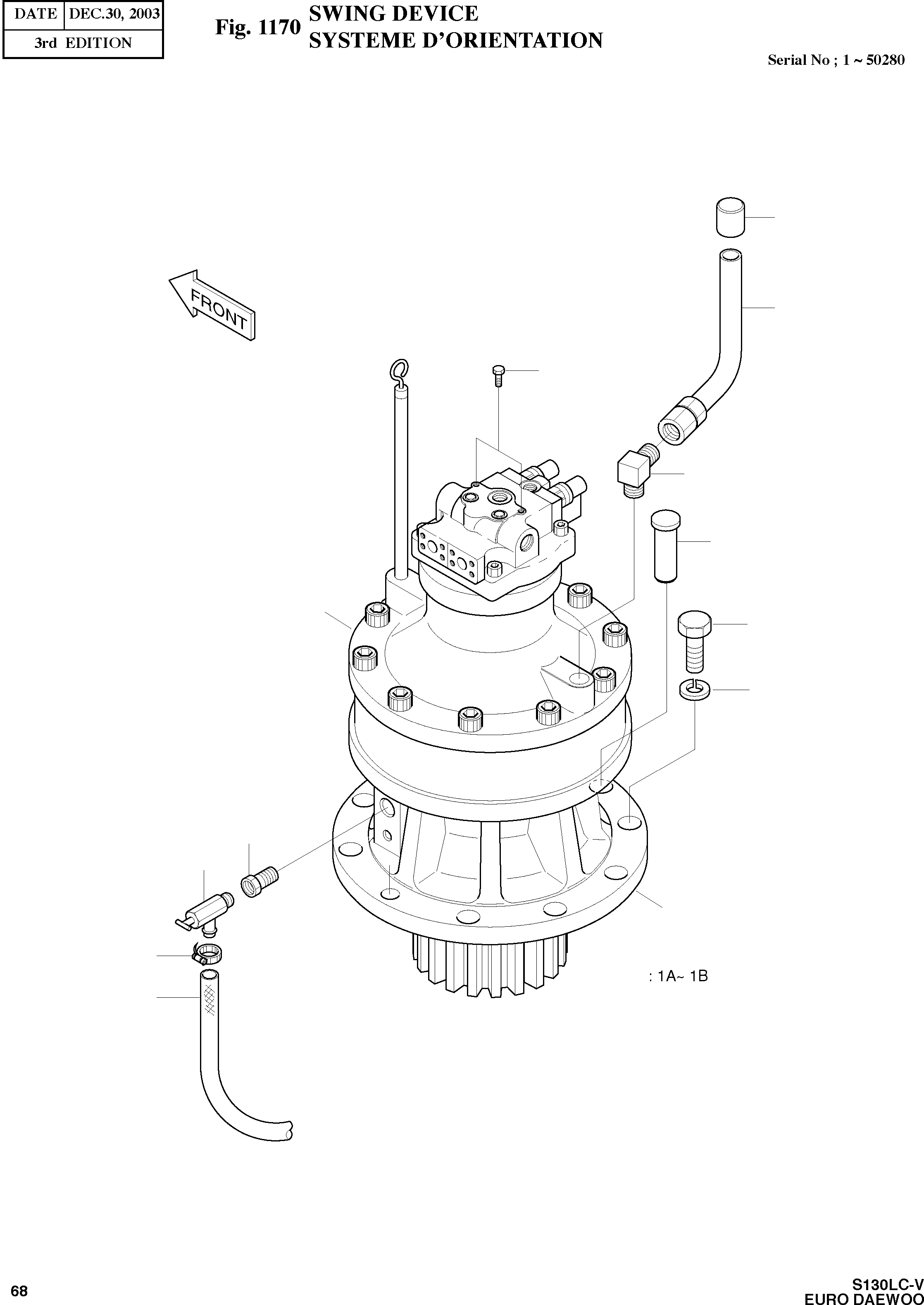 Other: DOOSAN-DAEWOO / SOLAR 130LC-V - DIEU(E130LC-V) / SWING DEVICE(1170 : 1170)