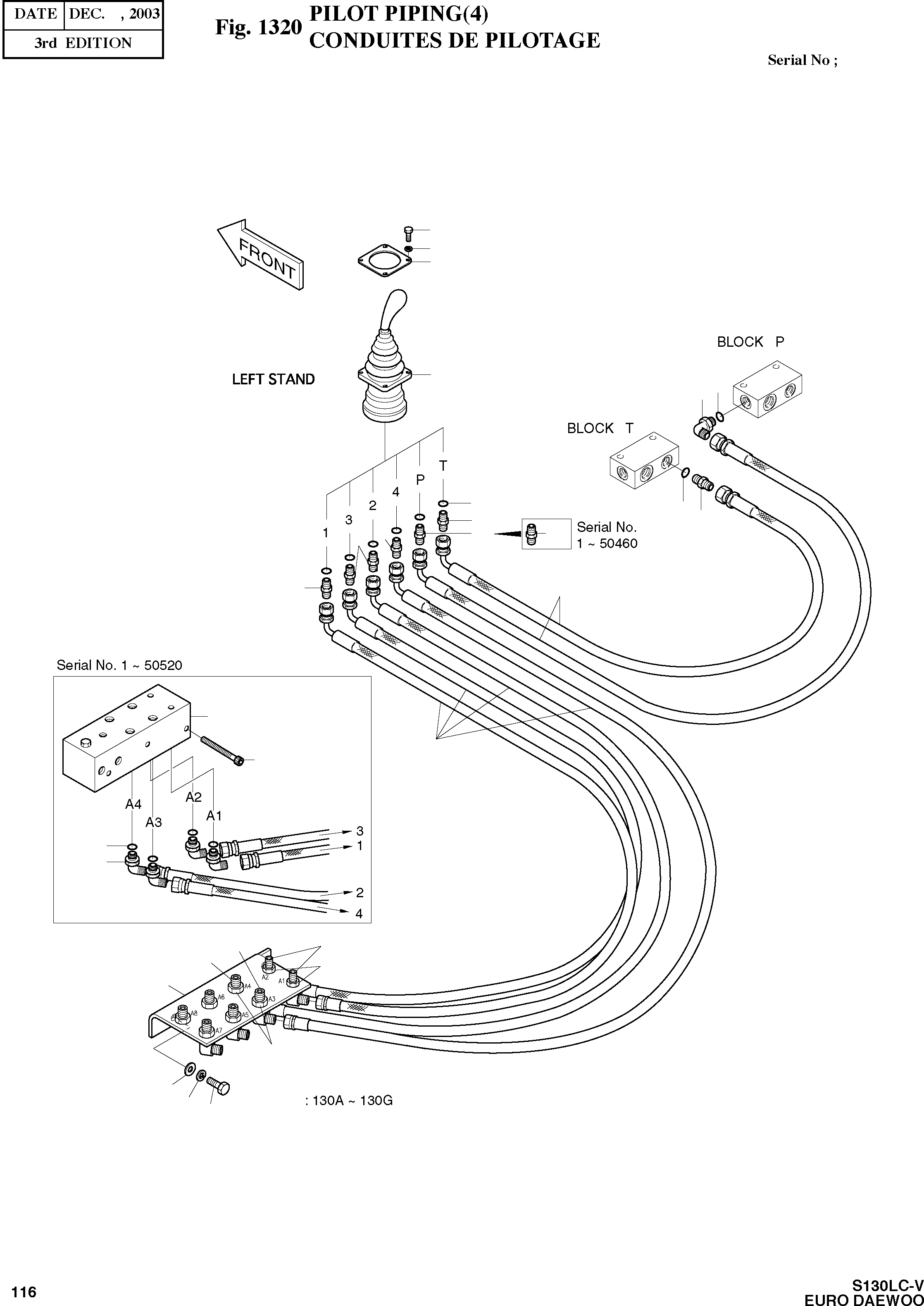 Other: DOOSAN-DAEWOO / SOLAR 130LC-V - DIEU(E130LC-V) / PILOT PIPING(4)(1320 : 1320)