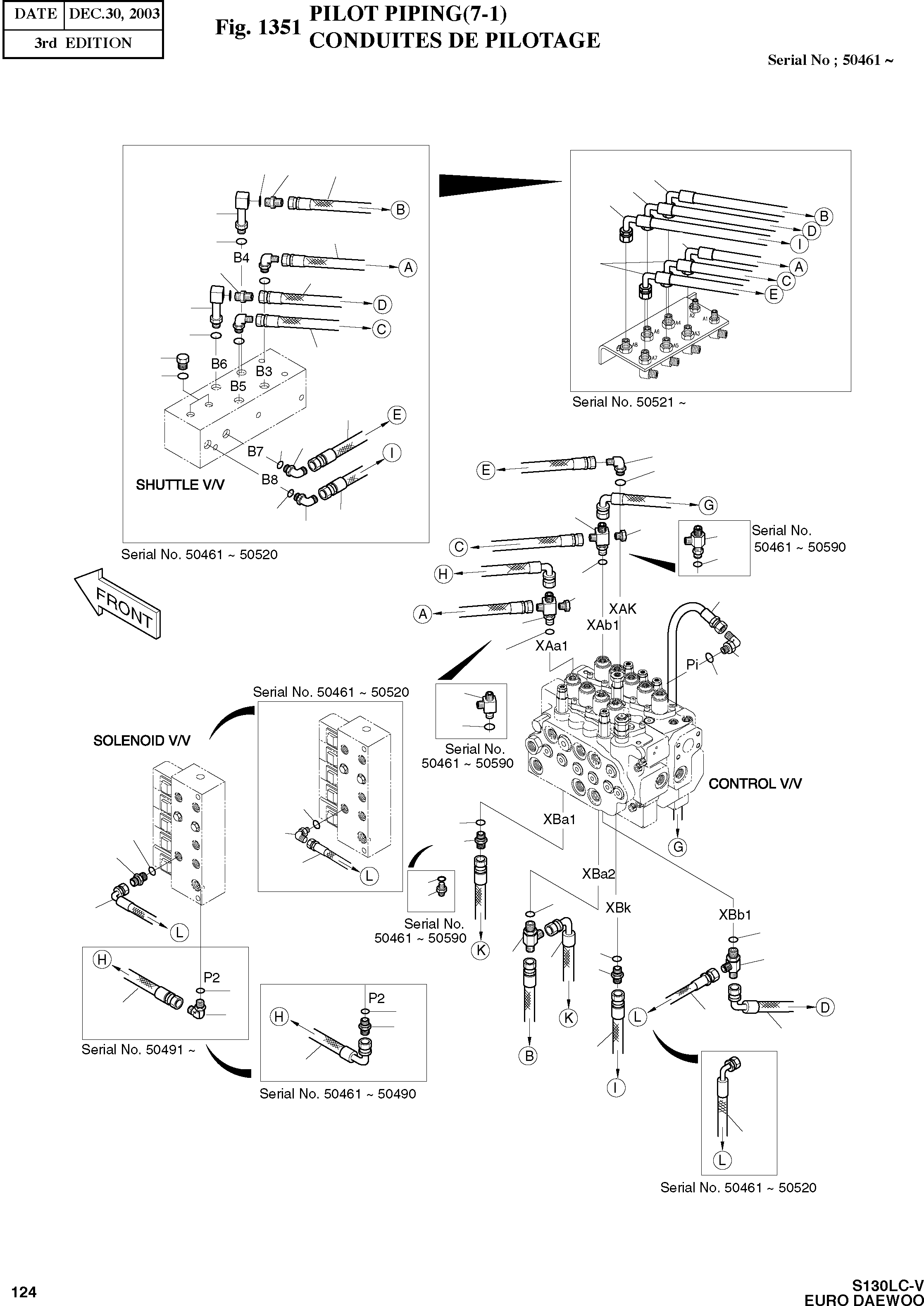 Other: DOOSAN-DAEWOO / SOLAR 130LC-V - DIEU(E130LC-V) / PILOT PIPING(7-1)(1351 : 1351)