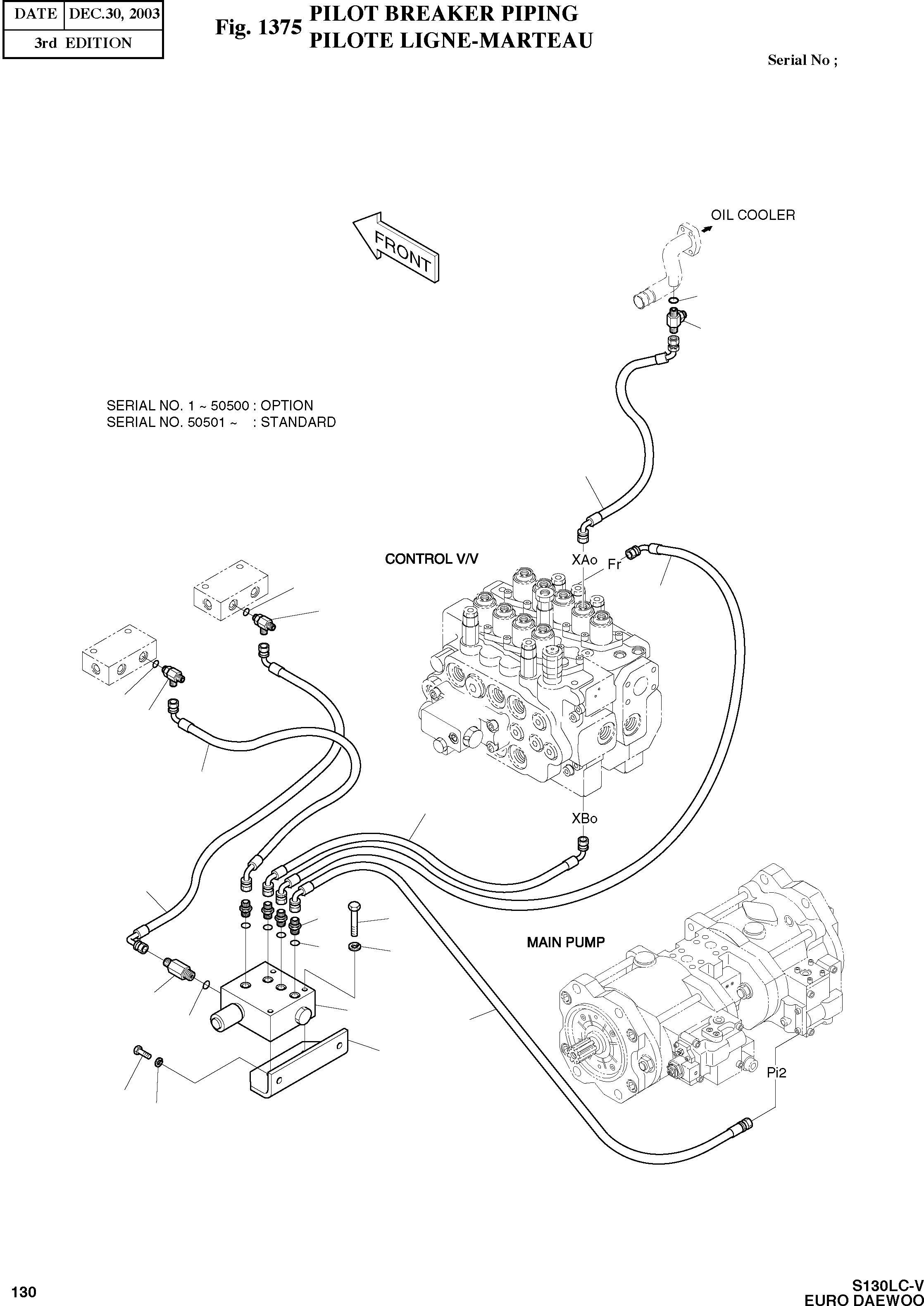 Other: DOOSAN-DAEWOO / SOLAR 130LC-V - DIEU(E130LC-V) / PILOT BREAKER PIPING(1375 : 1375)