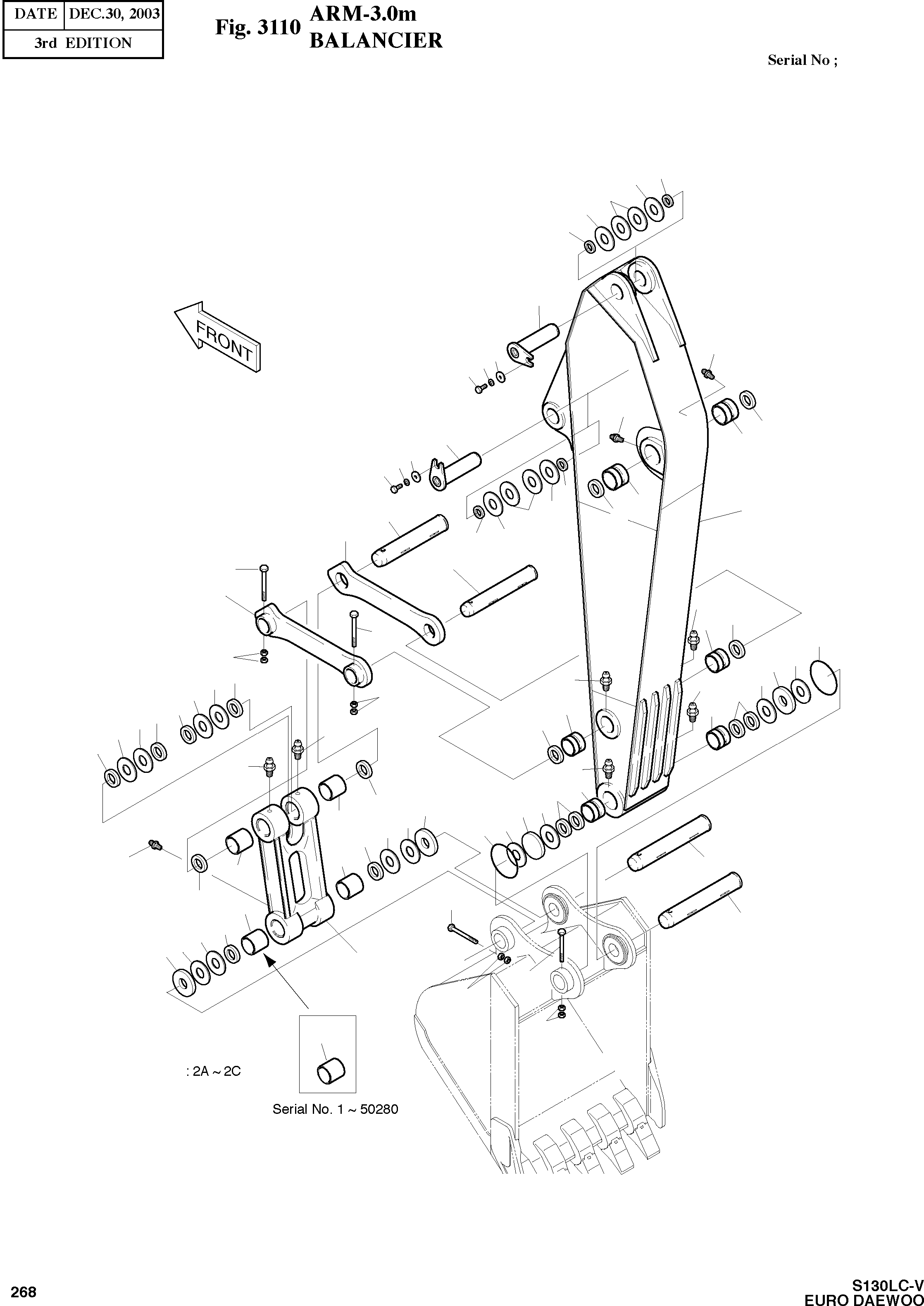 Other: DOOSAN-DAEWOO / SOLAR 130LC-V - DIEU(E130LC-V) / ARM-3.0m(3110 : 3110)