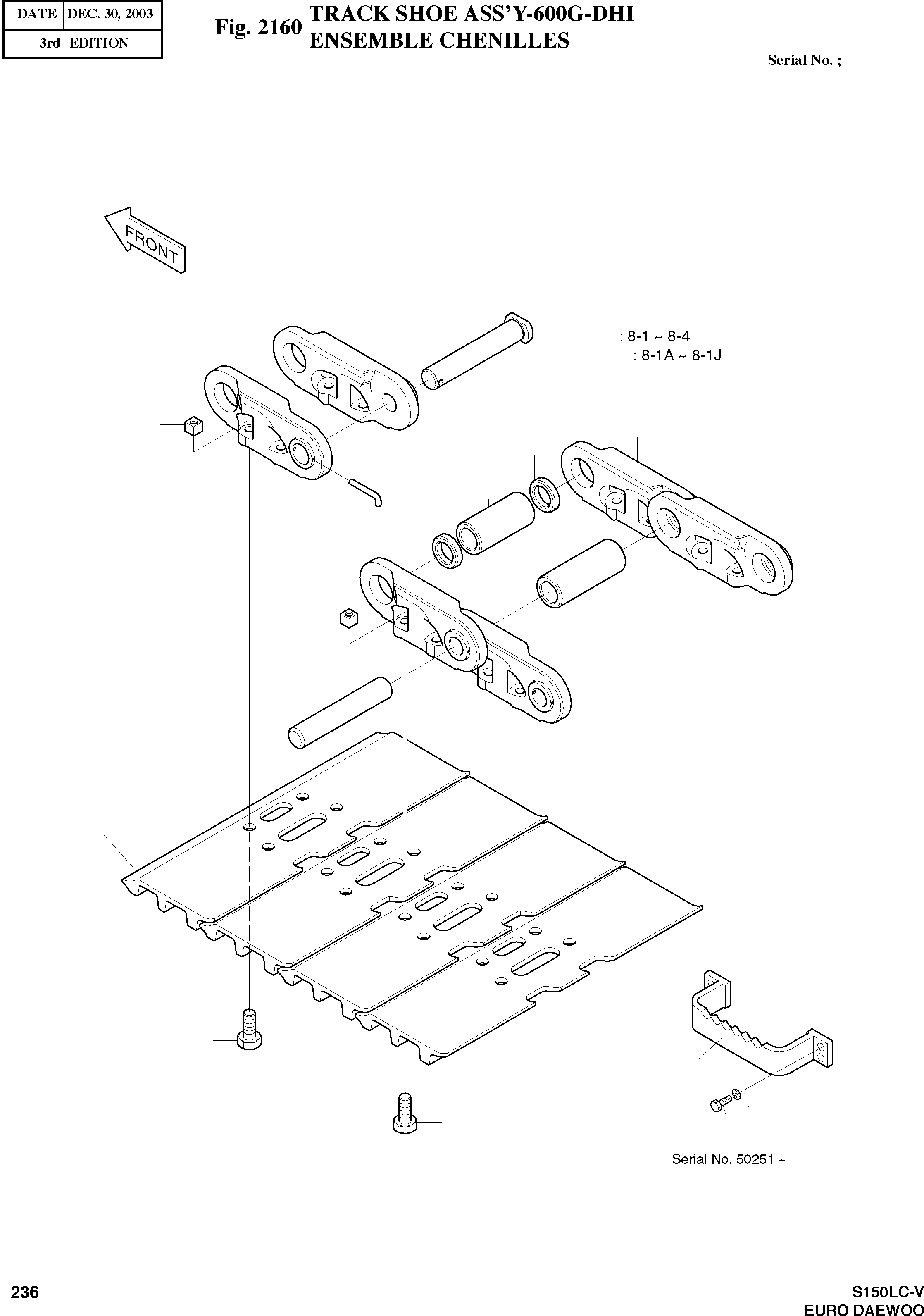 Other: DOOSAN-DAEWOO / SOLAR 150LC-V - DIEU(E150LC-V) / TRACK SHOE ASS
