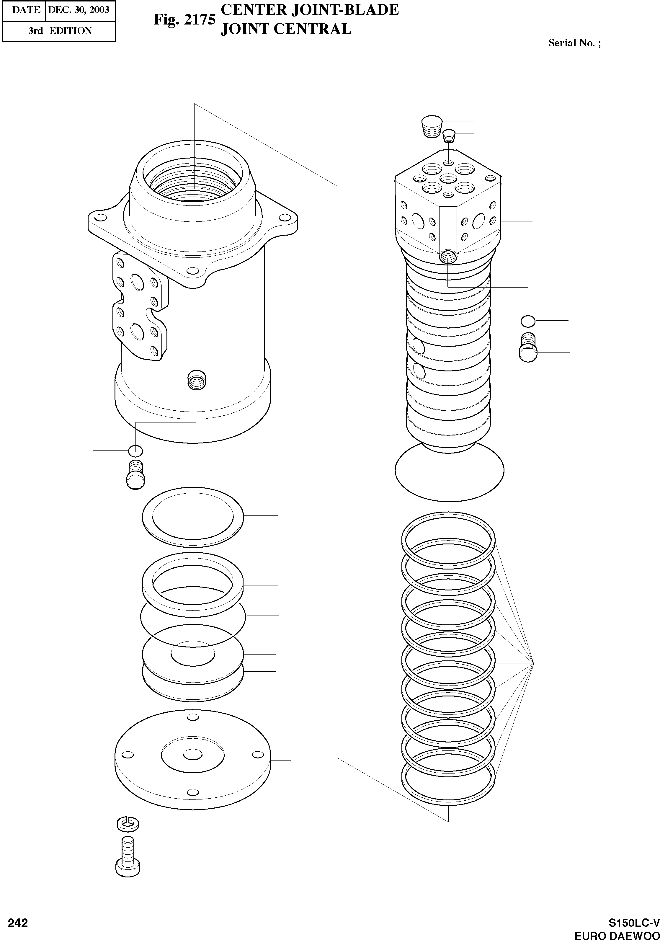 Other: DOOSAN-DAEWOO / SOLAR 150LC-V - DIEU(E150LC-V) / CENTER JOINT-BLADE(2175 : 2175)