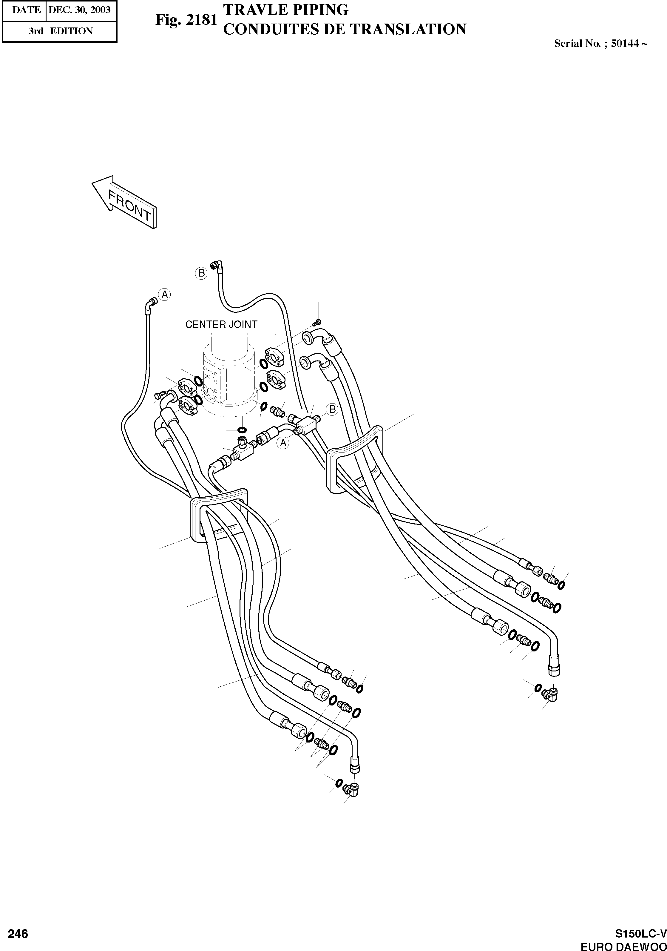 Other: DOOSAN-DAEWOO / SOLAR 150LC-V - DIEU(E150LC-V) / TRAVEL PIPING(2181 : 2181)