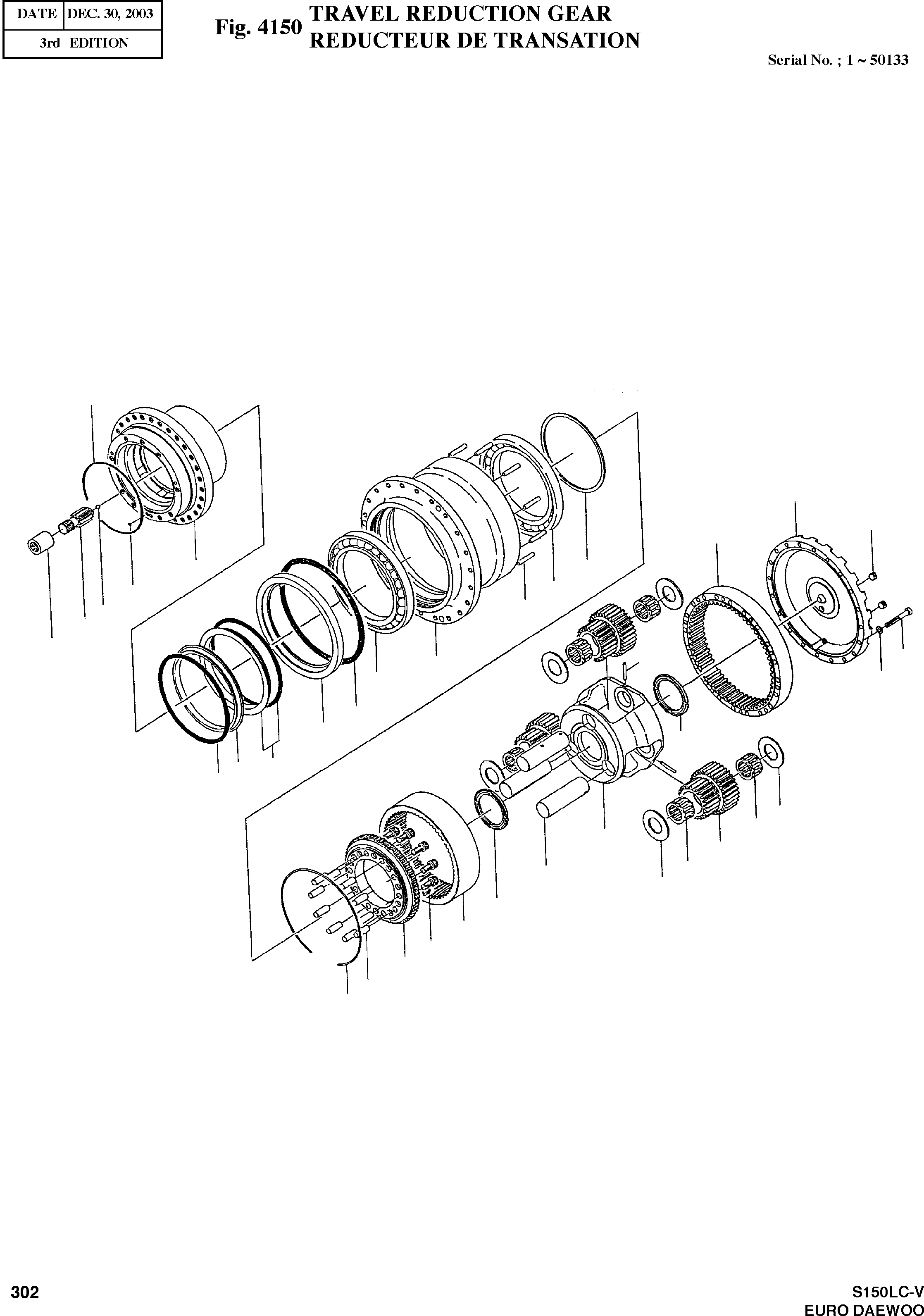 Other: DOOSAN-DAEWOO / SOLAR 150LC-V - DIEU(E150LC-V) / TRAVEL REDUCTION GEAR(4150 : 4150)