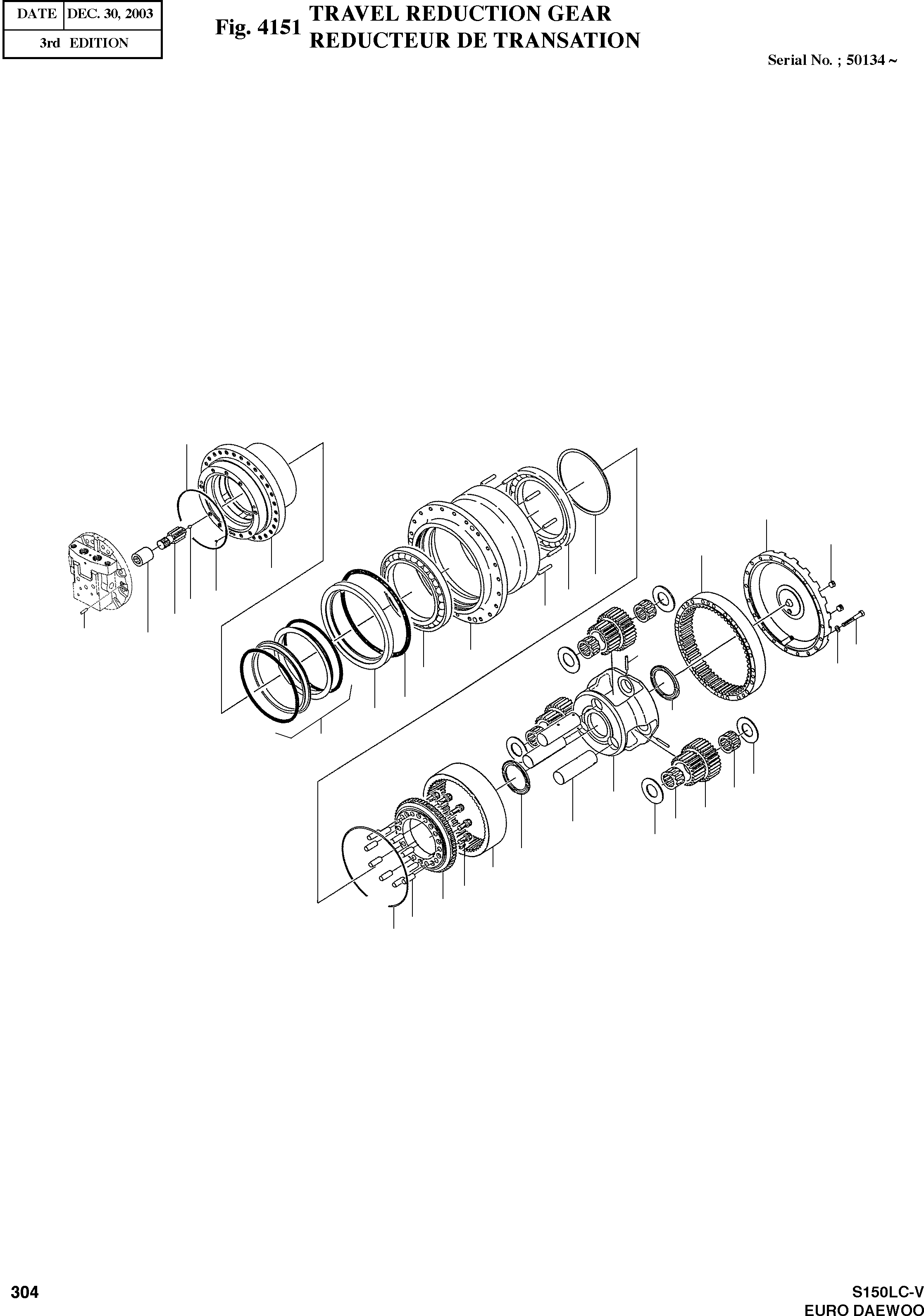 Other: DOOSAN-DAEWOO / SOLAR 150LC-V - DIEU(E150LC-V) / TRAVEL REDUCTION GEAR(4151 : 4151)
