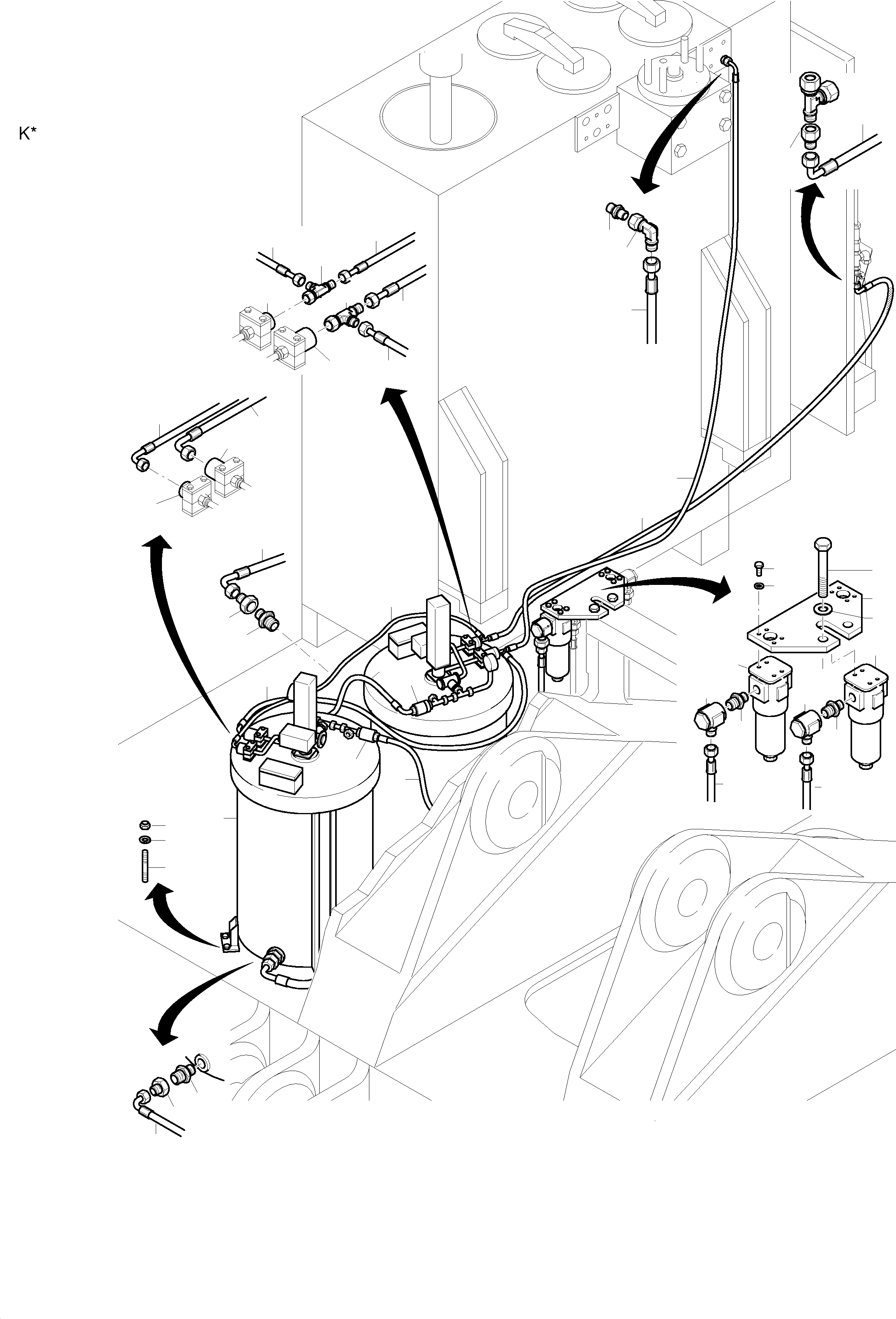Excavators Mining Komatsu / PC 3000-1 06 169 05.11.1999(G06169) / Lube Pump Arr. with Hydr. Drive(485-2310 : 485-2310)
