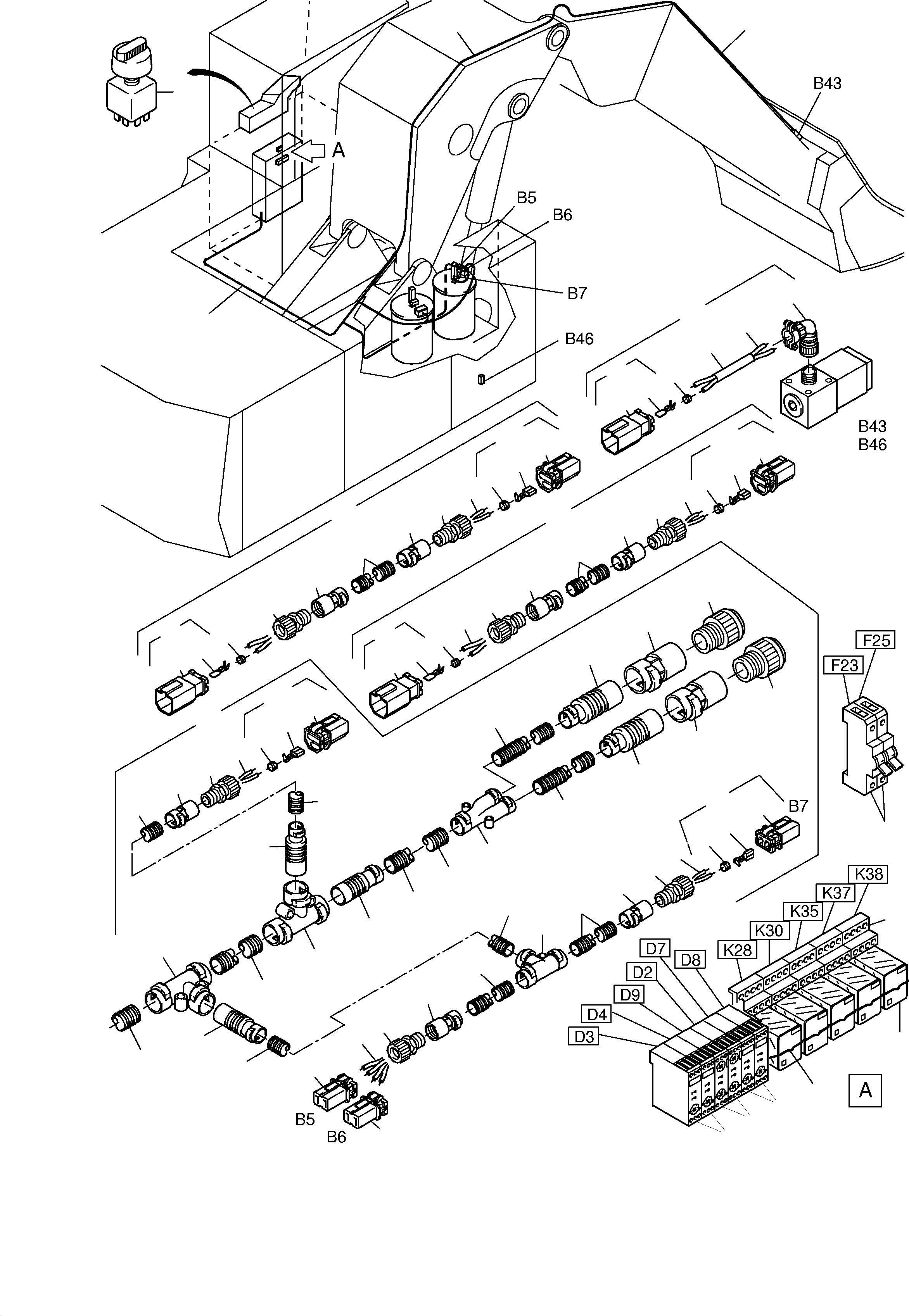 Excavators Mining Komatsu / PC 3000-1 06 169 05.11.1999(G06169) / Electr. Parts(485-2321b : 485-2321b)