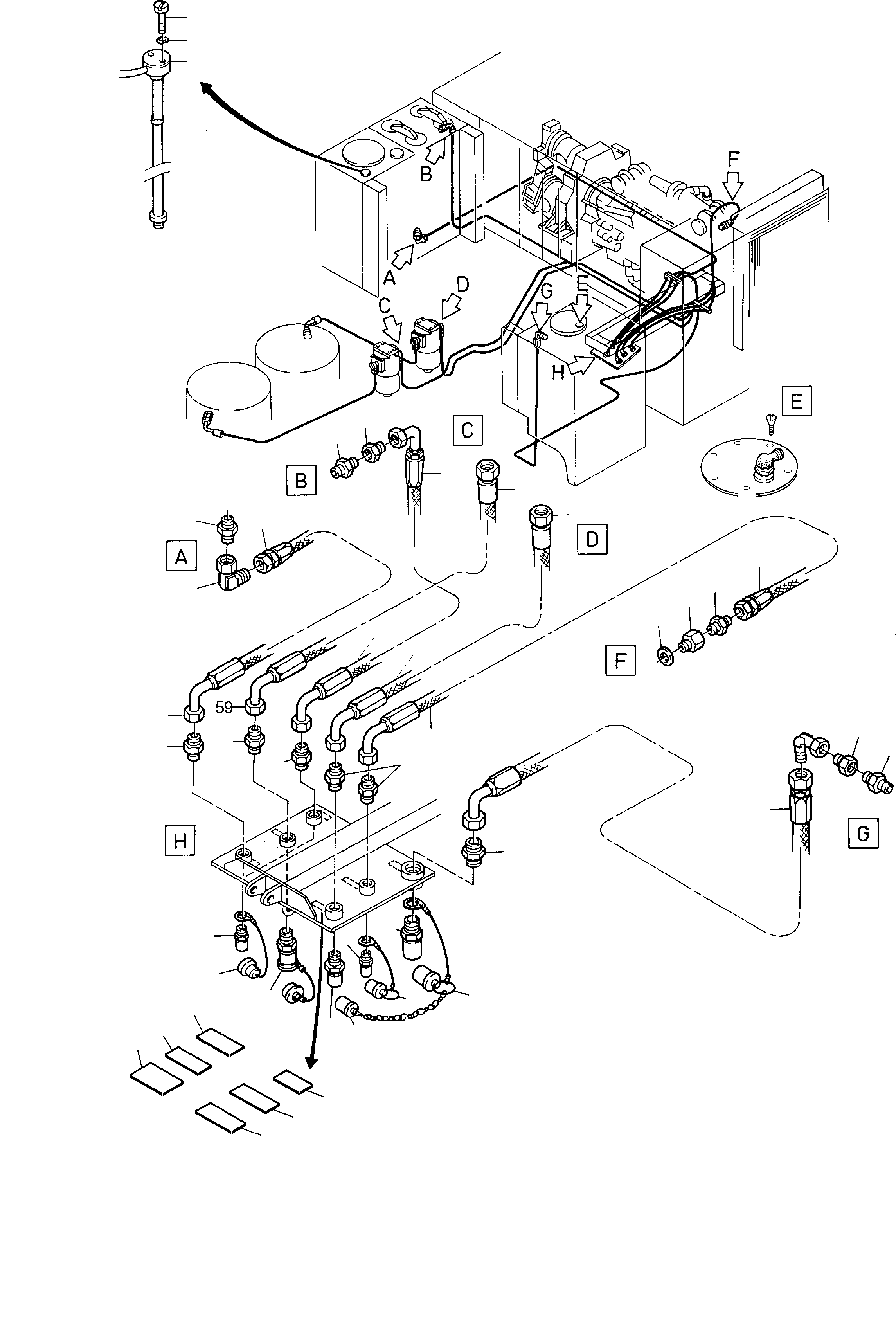 Excavators Mining Komatsu / PC 3000-1 06 169 05.11.1999(G06169) / Refueling Equipment with Supporting Beam(485-2300a : 485-2300a)