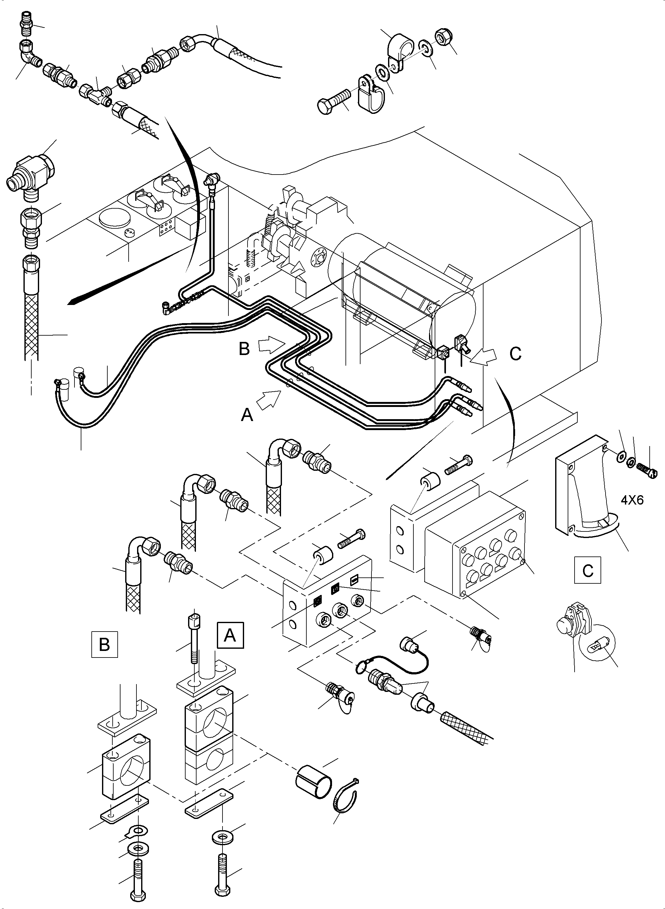 Excavators Mining Komatsu / PC3000-6E S/N 06249(G06249) / Refueling System(255-2301 : 255-2301)
