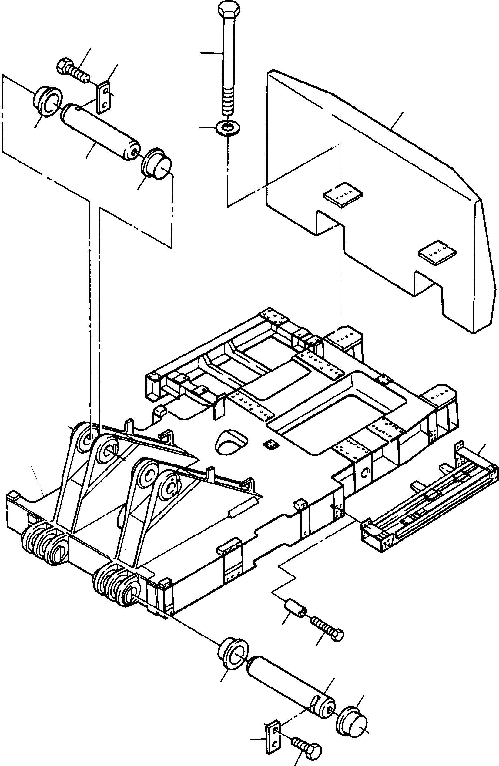 Komatsu parts book diagram for PC3000-6E S/N 06262: PIN, BOOM - COUNTERWEIGHT