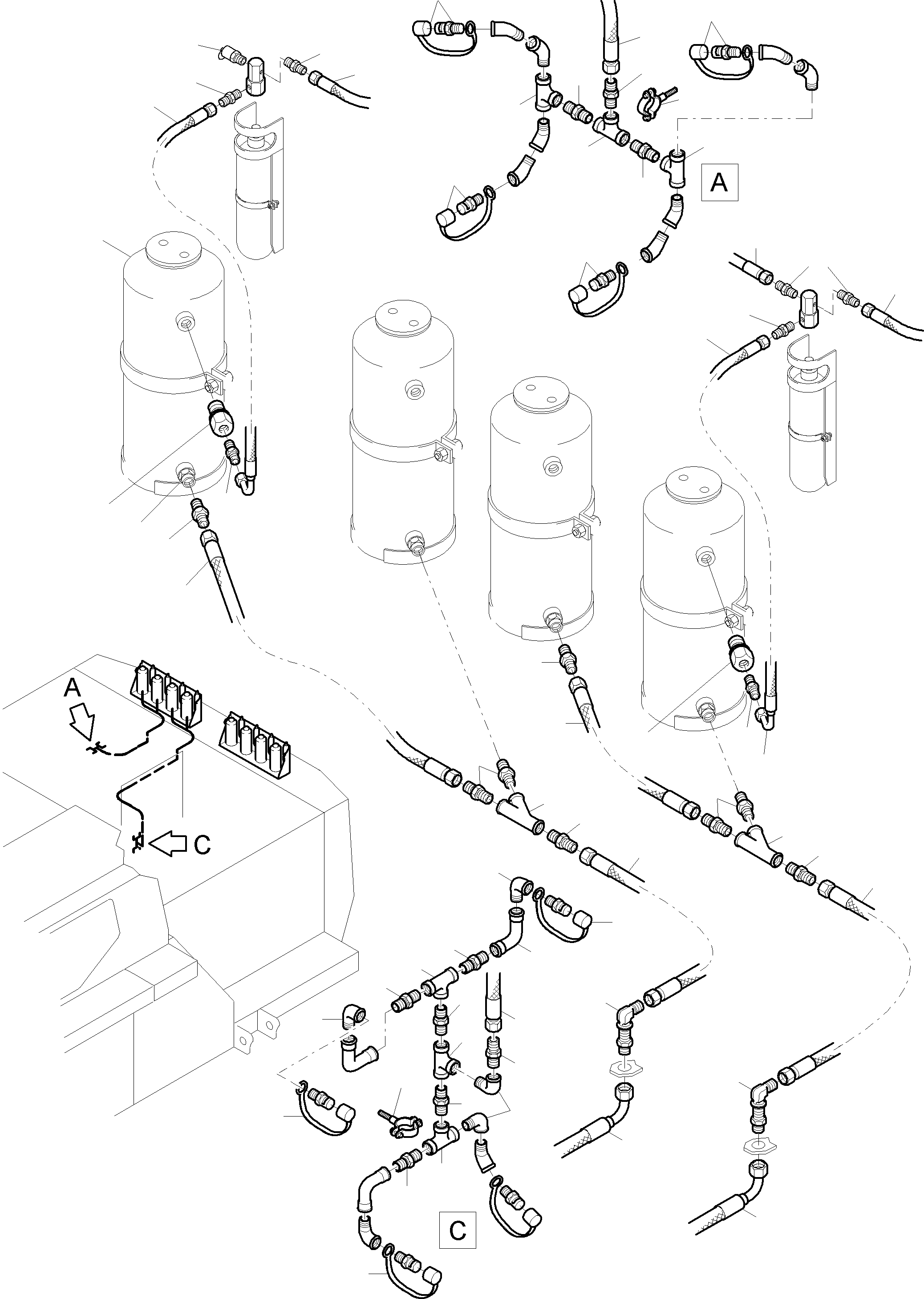 Komatsu parts book diagram for PC3000-6E S/N 06262: FIRE EXTINGUISHING EQUIPMENT