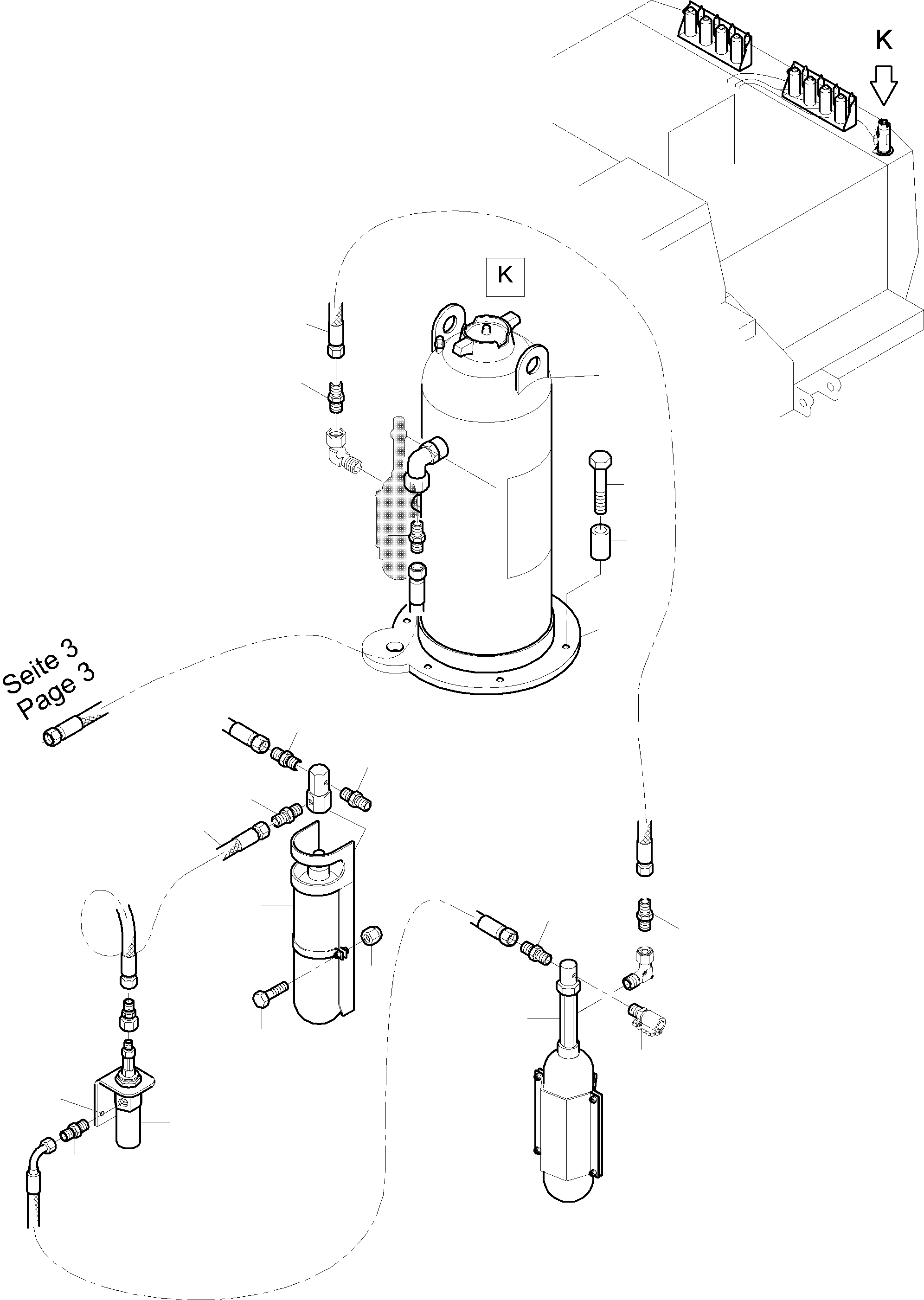 Komatsu parts book diagram for PC3000-6E S/N 06262: FIRE EXTINGUISHING EQUIPMENT