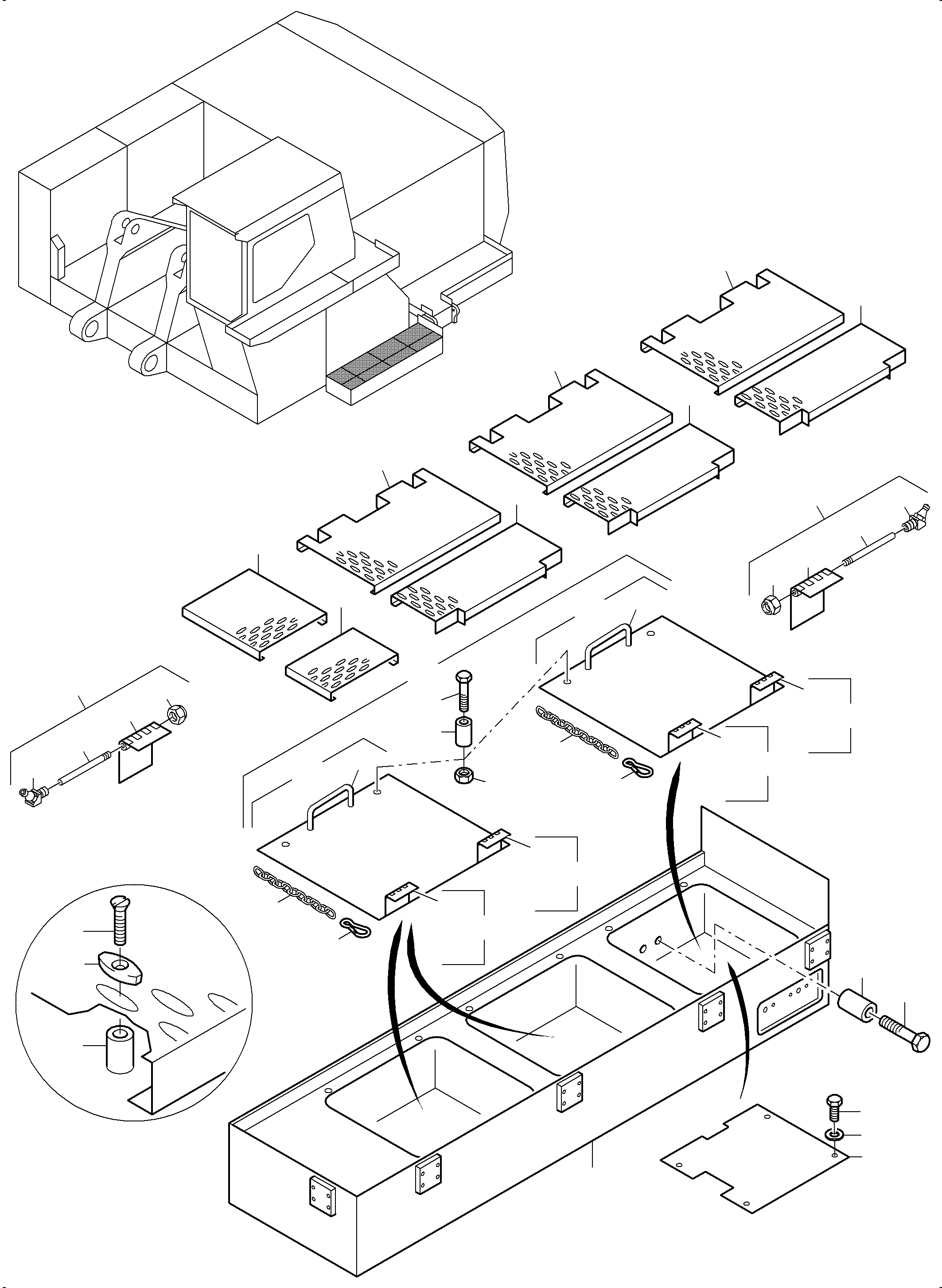 Komatsu parts book diagram for PC3000-6E S/N 06262: PLATFORM