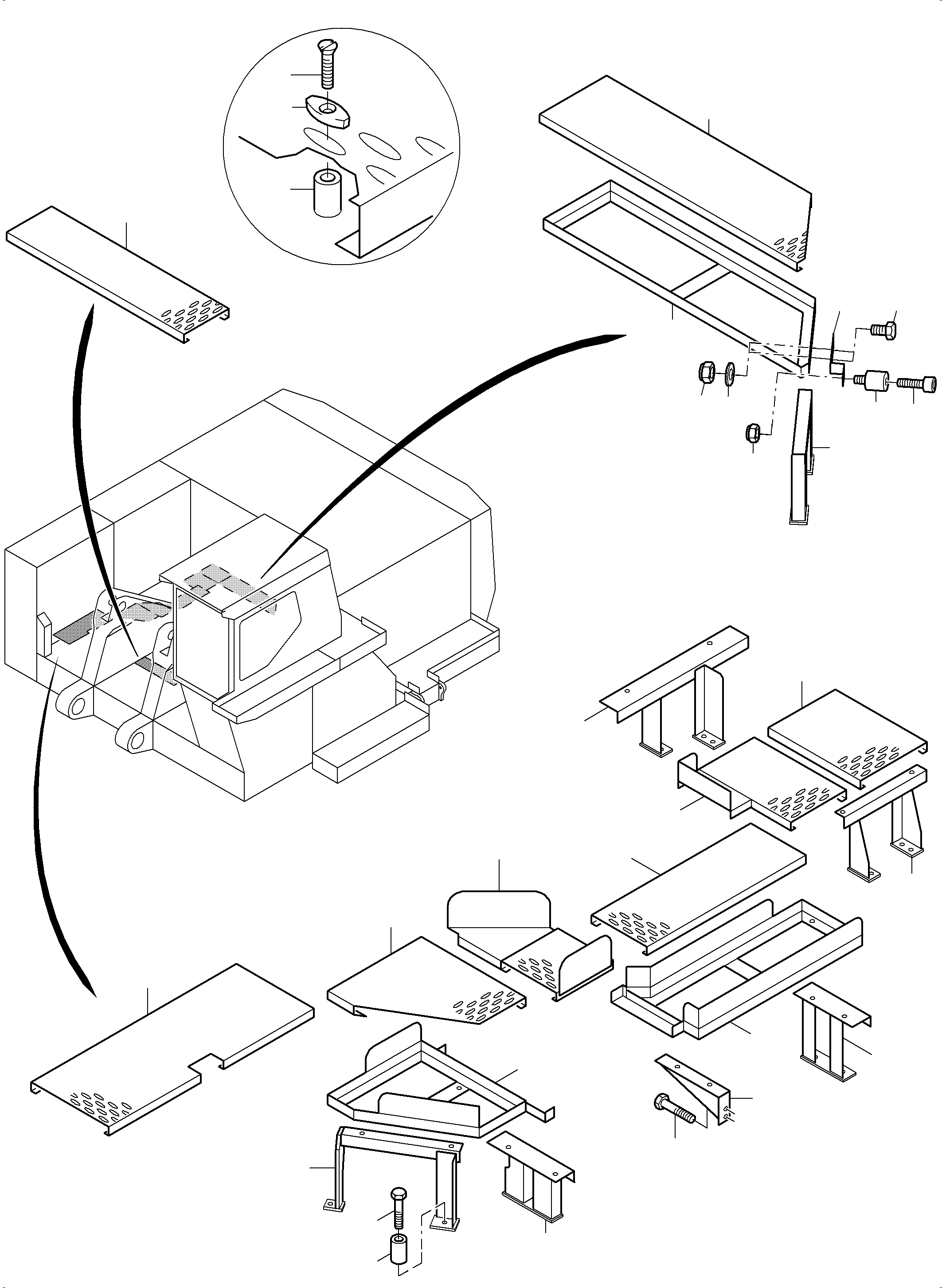 Komatsu parts book diagram for PC3000-6E S/N 06262: PLATFORM