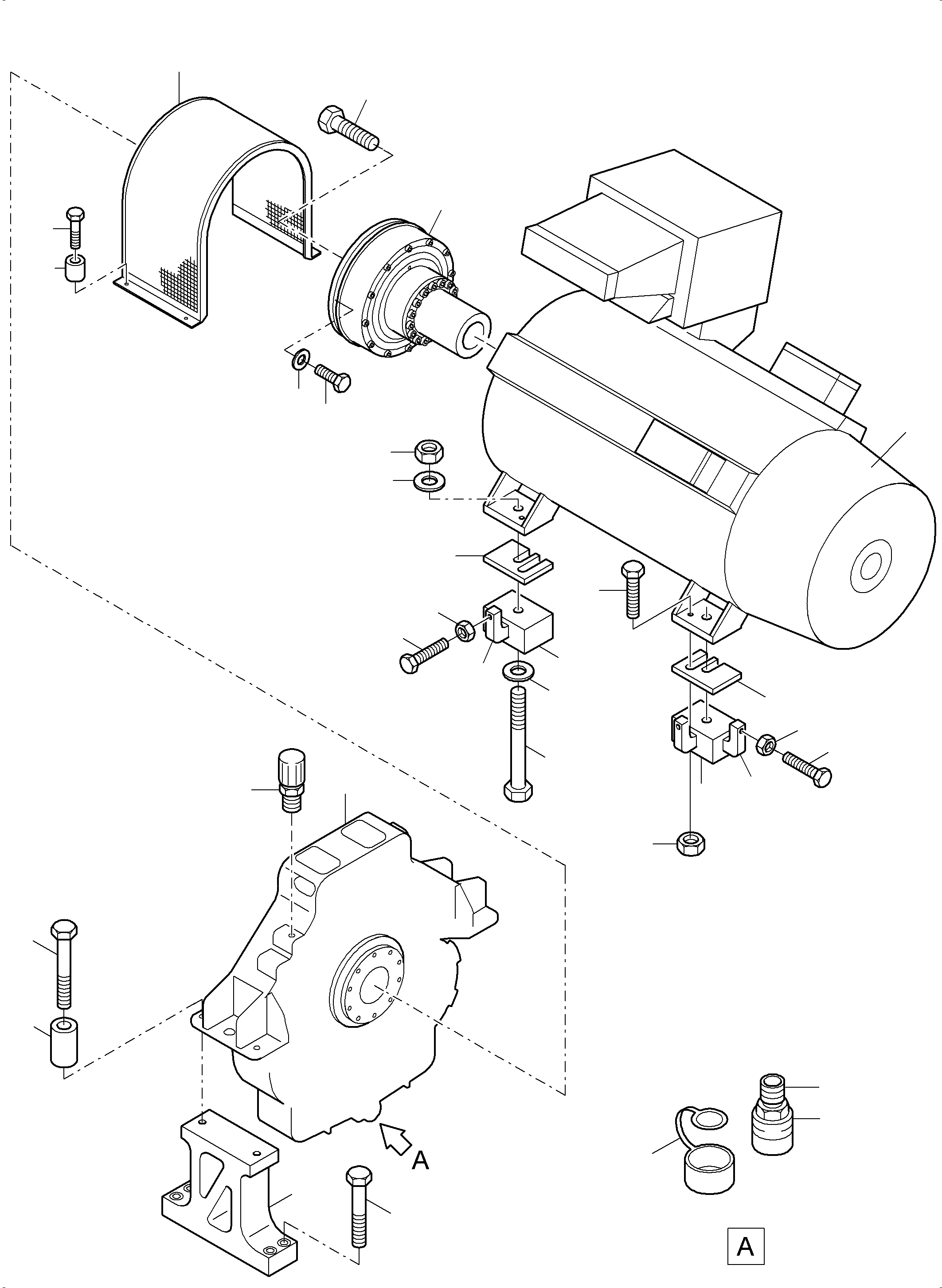 Komatsu parts book diagram for PC3000-6E S/N 06262: DRIVE ARRANGEMENT