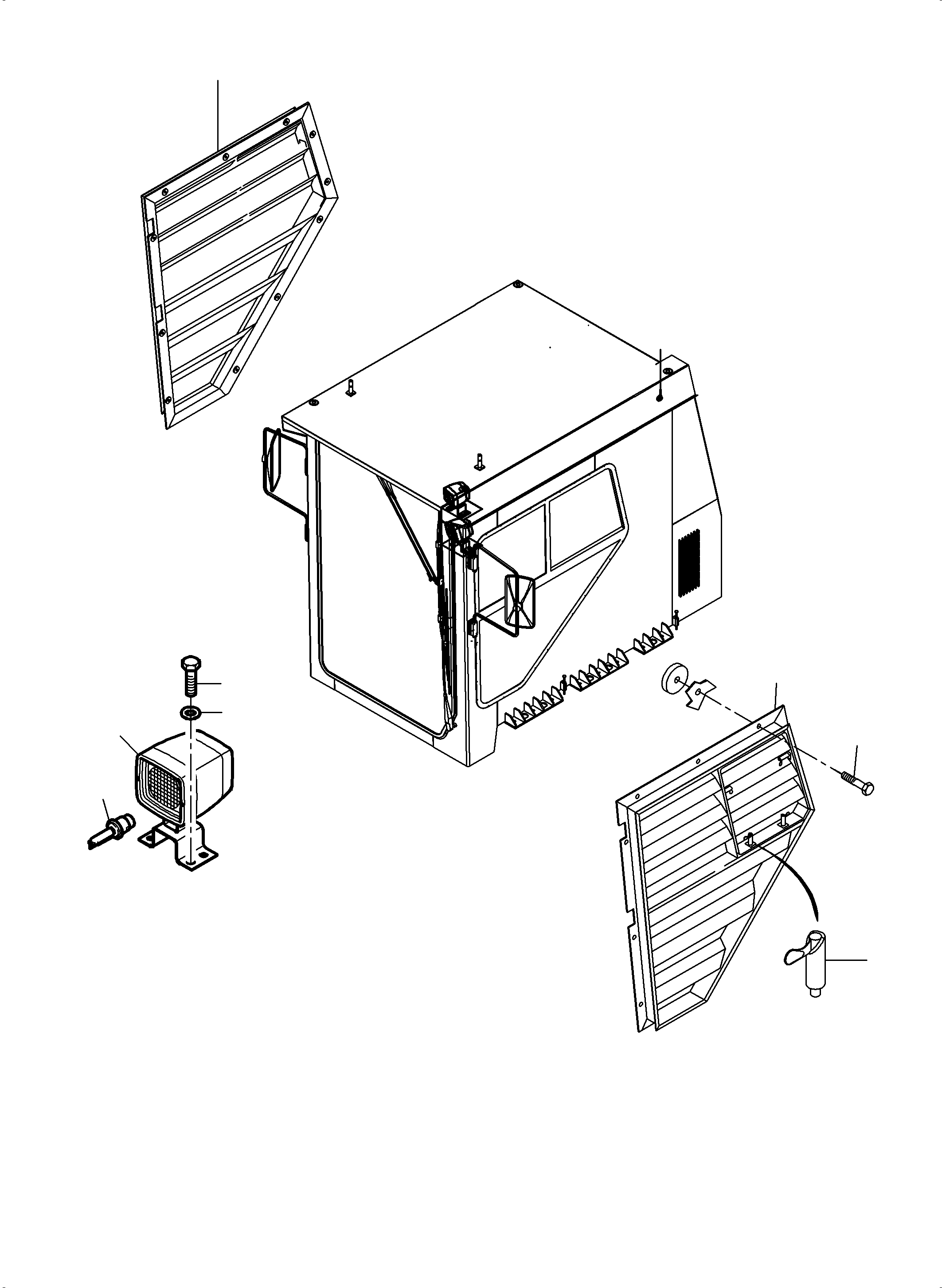Komatsu parts book diagram for PC3000-6E S/N 06262: OPERATOR'S CAB