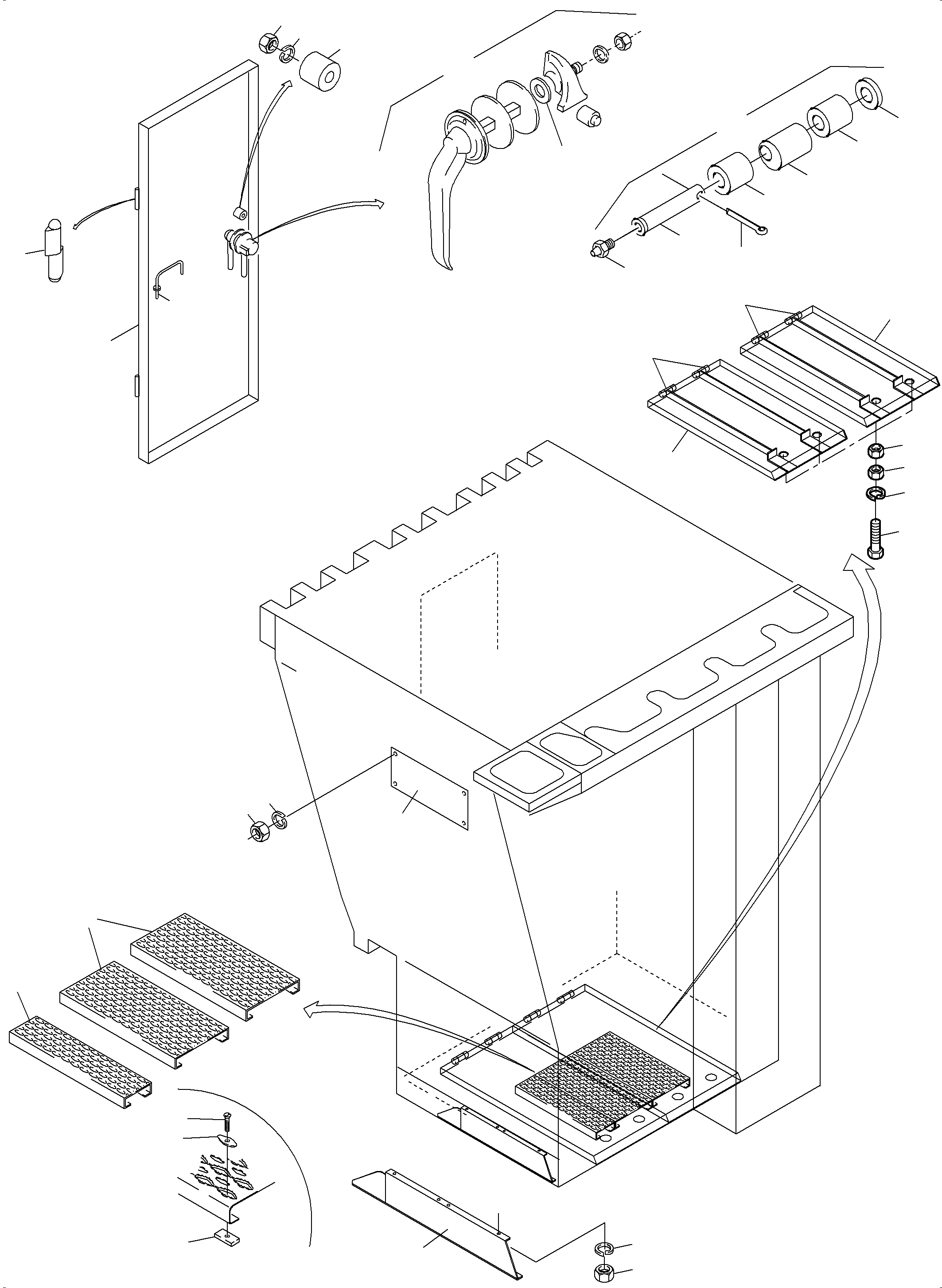 Komatsu parts book diagram for PC3000-6E S/N 06262: CAB SUPPORT