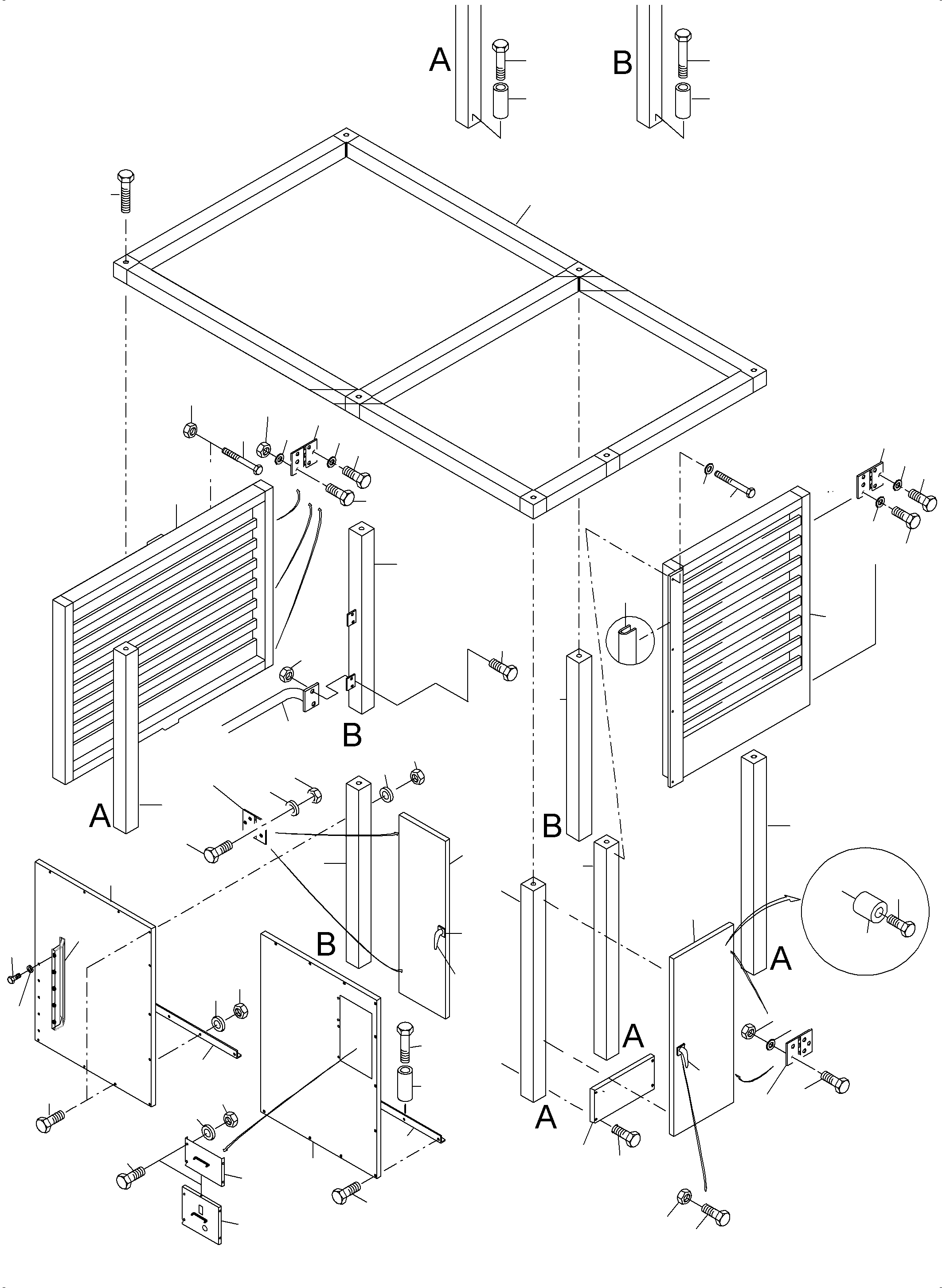 Komatsu parts book diagram for PC3000-6E S/N 06262: COVERING - ENGINE HOUSING