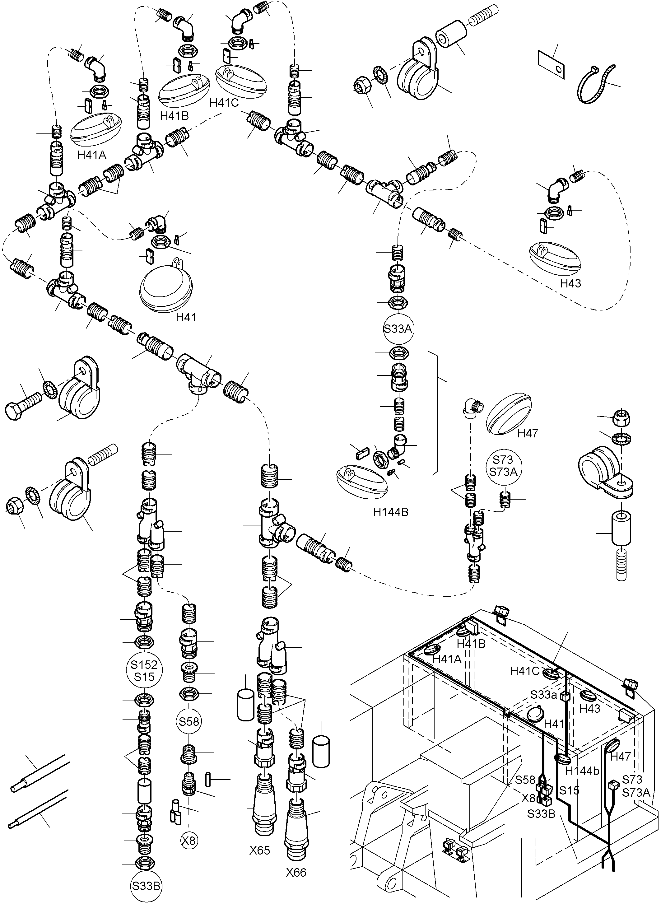 Komatsu parts book diagram for PC3000-6E S/N 06262: LIGHTING EQUIPMENT