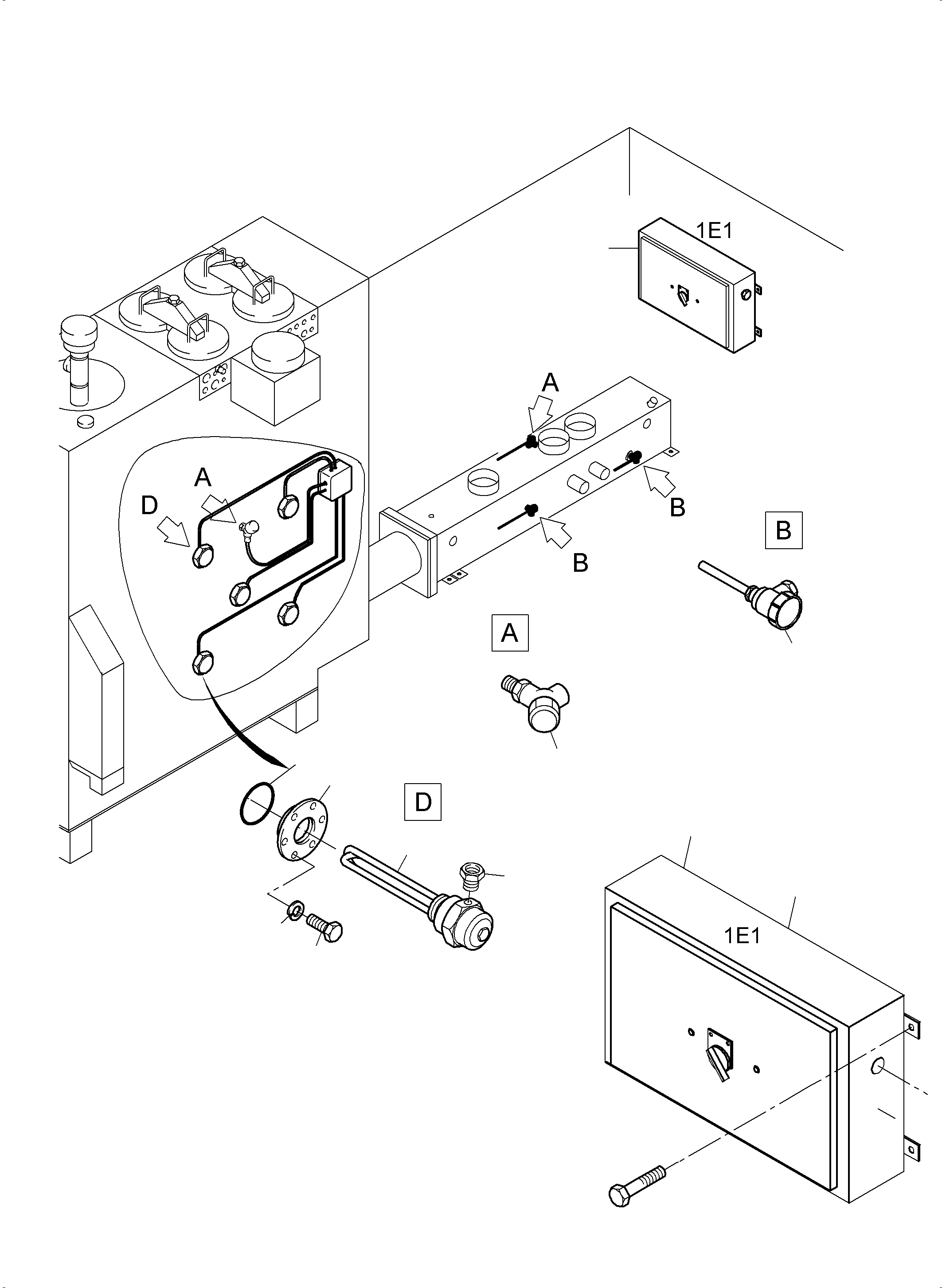 Komatsu parts book diagram for PC3000-6E S/N 06262: CABLES - TEMPERATURE CONDITIONING