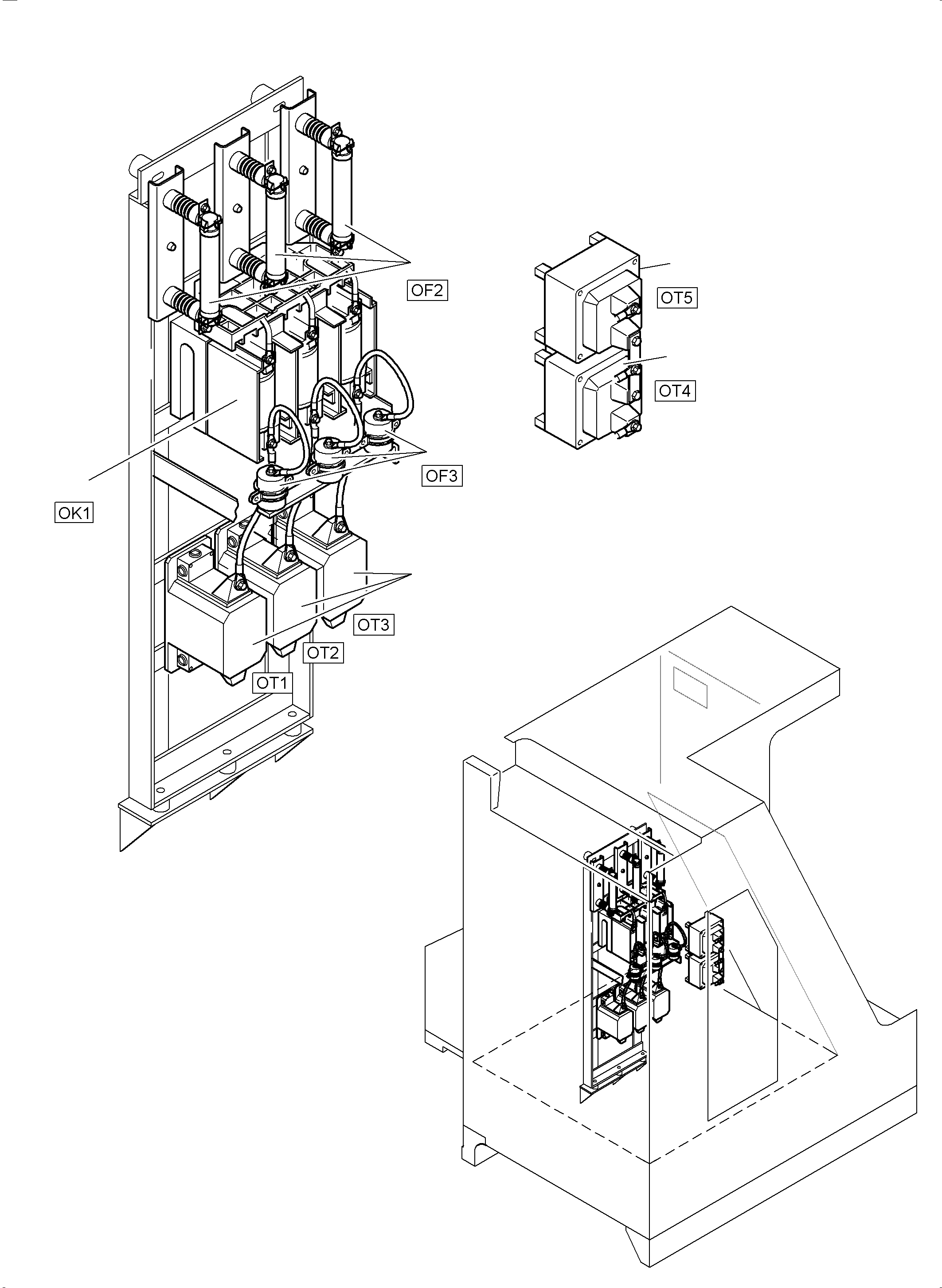 Komatsu parts book diagram for PC3000-6E S/N 06262: SWITCH CABINET