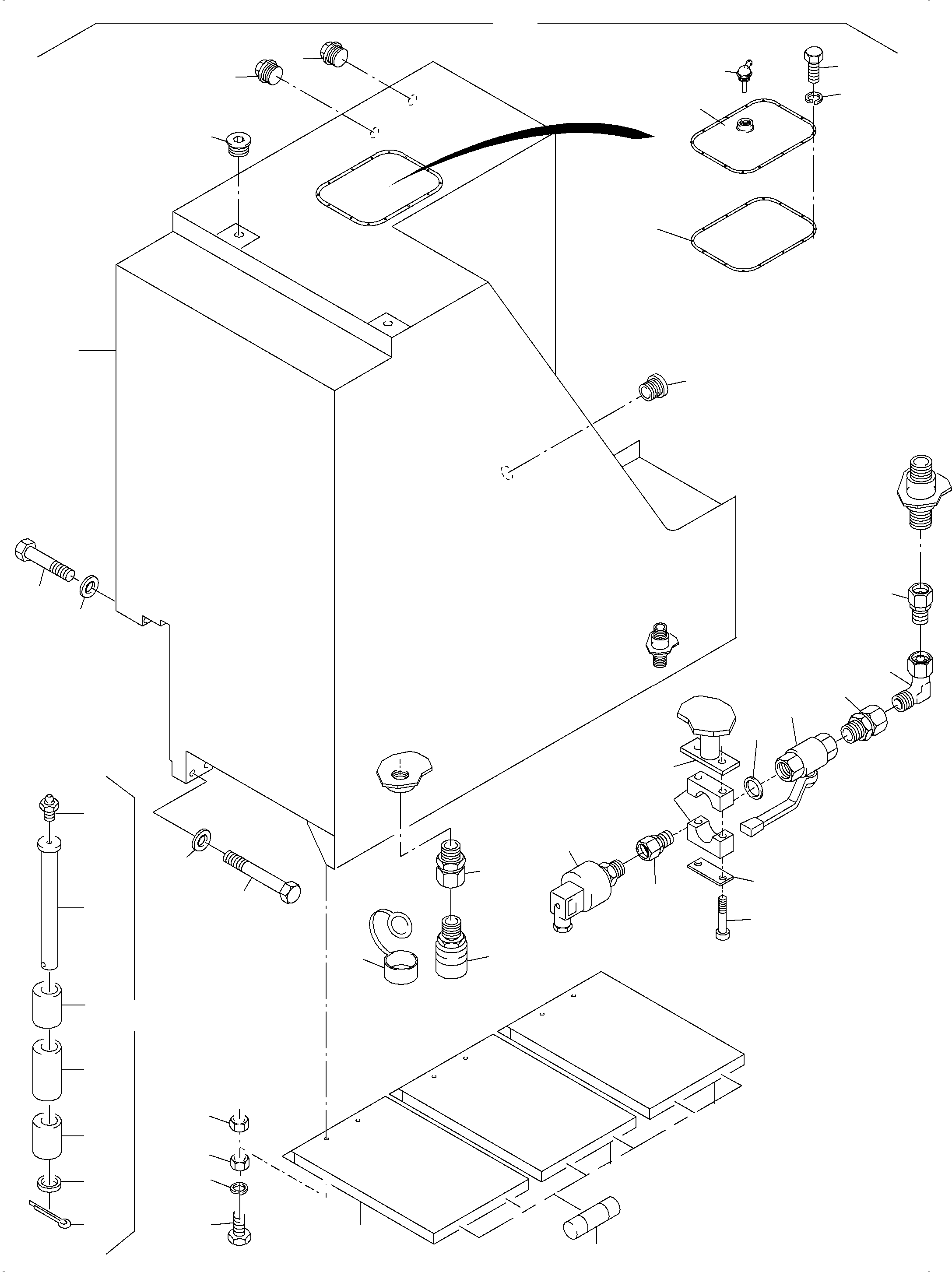 Excavators Mining Komatsu / PC3000-6 S/N 06265(G06265) / Fuel Tank(485-1281b3 : 485-1281b3)