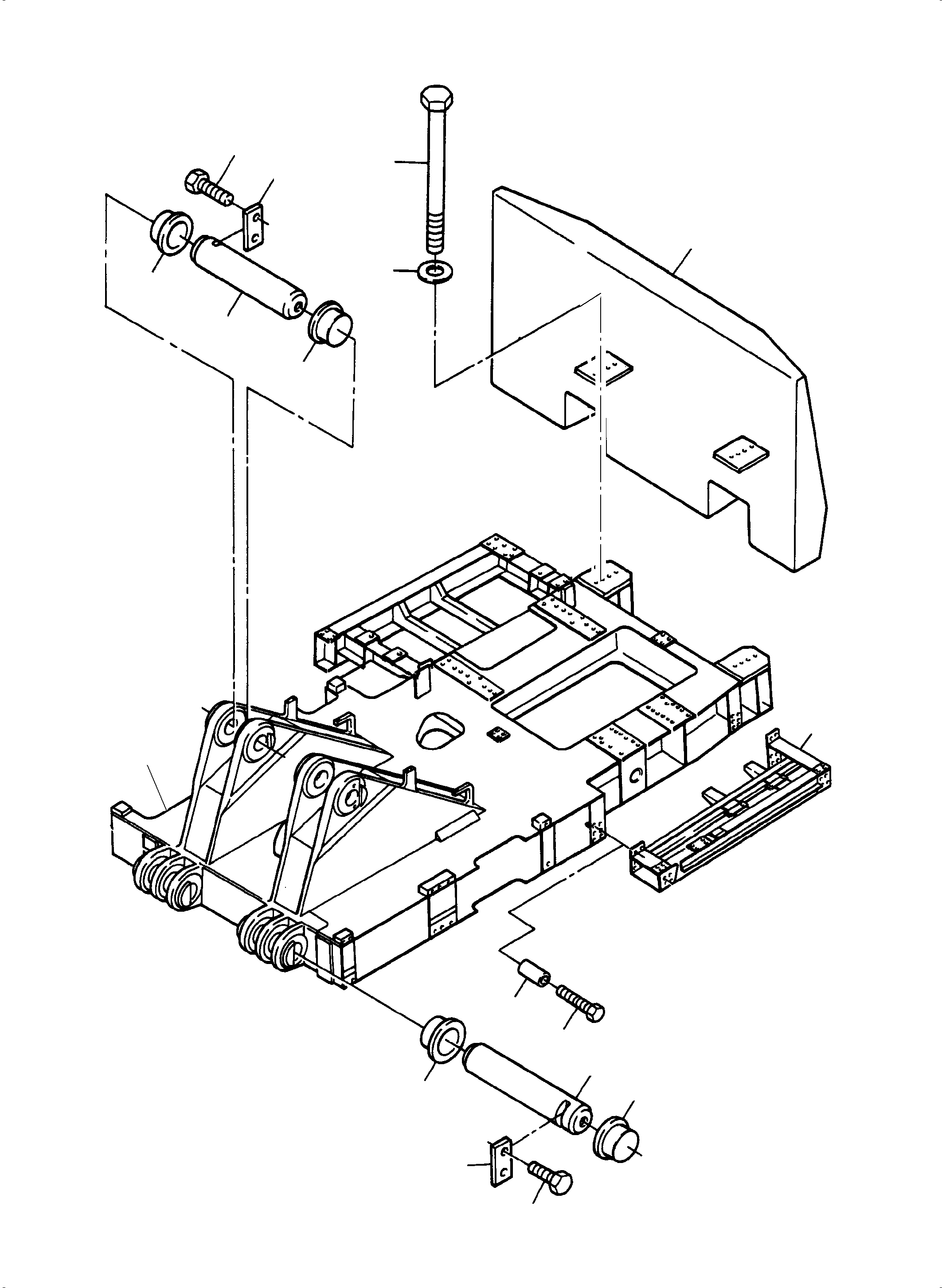 Komatsu parts book diagram for PC3000-6 S/N 06267: PIN, BOOM - COUNTERWEIGHT