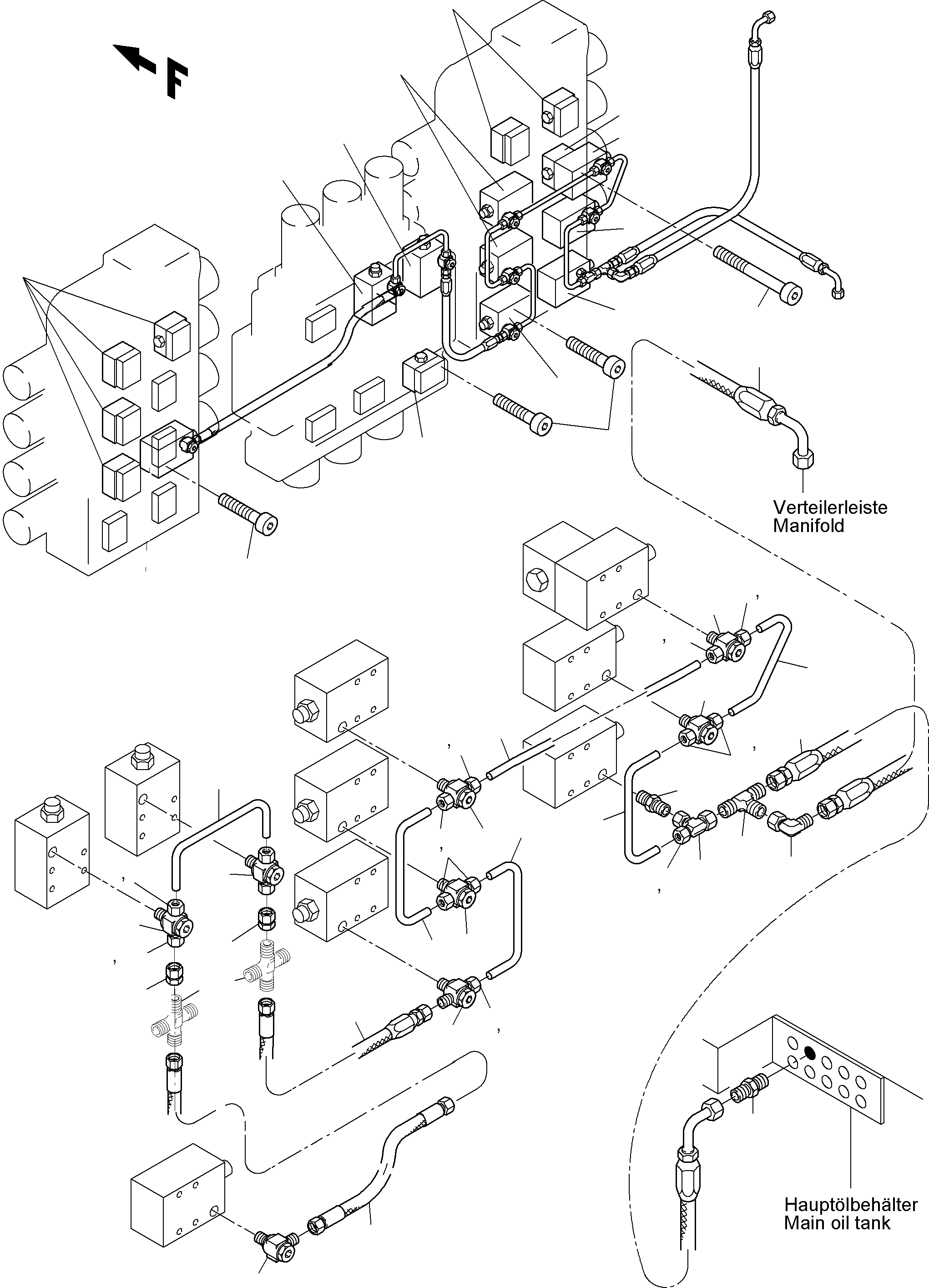 Komatsu parts book diagram for PC3000-6 S/N 06267: VALVES ON CONTROL BLOCKS (BBE)