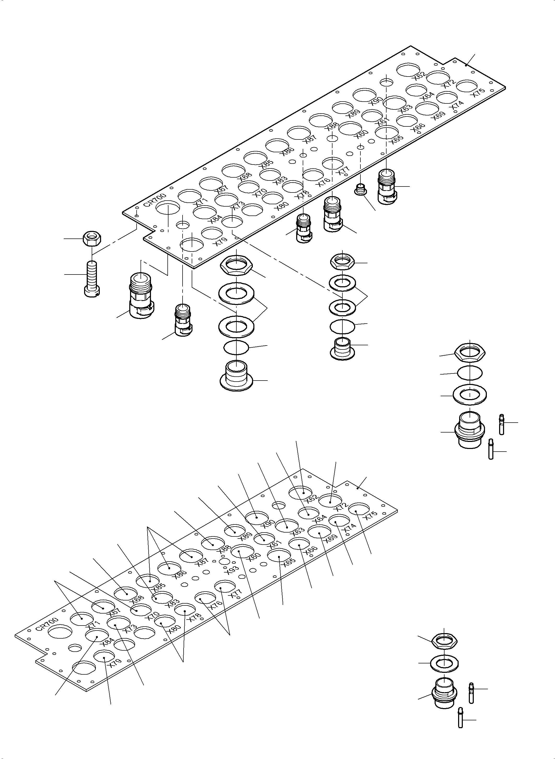 Komatsu parts book diagram for PC3000-6 S/N 06267: MAIN SWITCH BOX X2