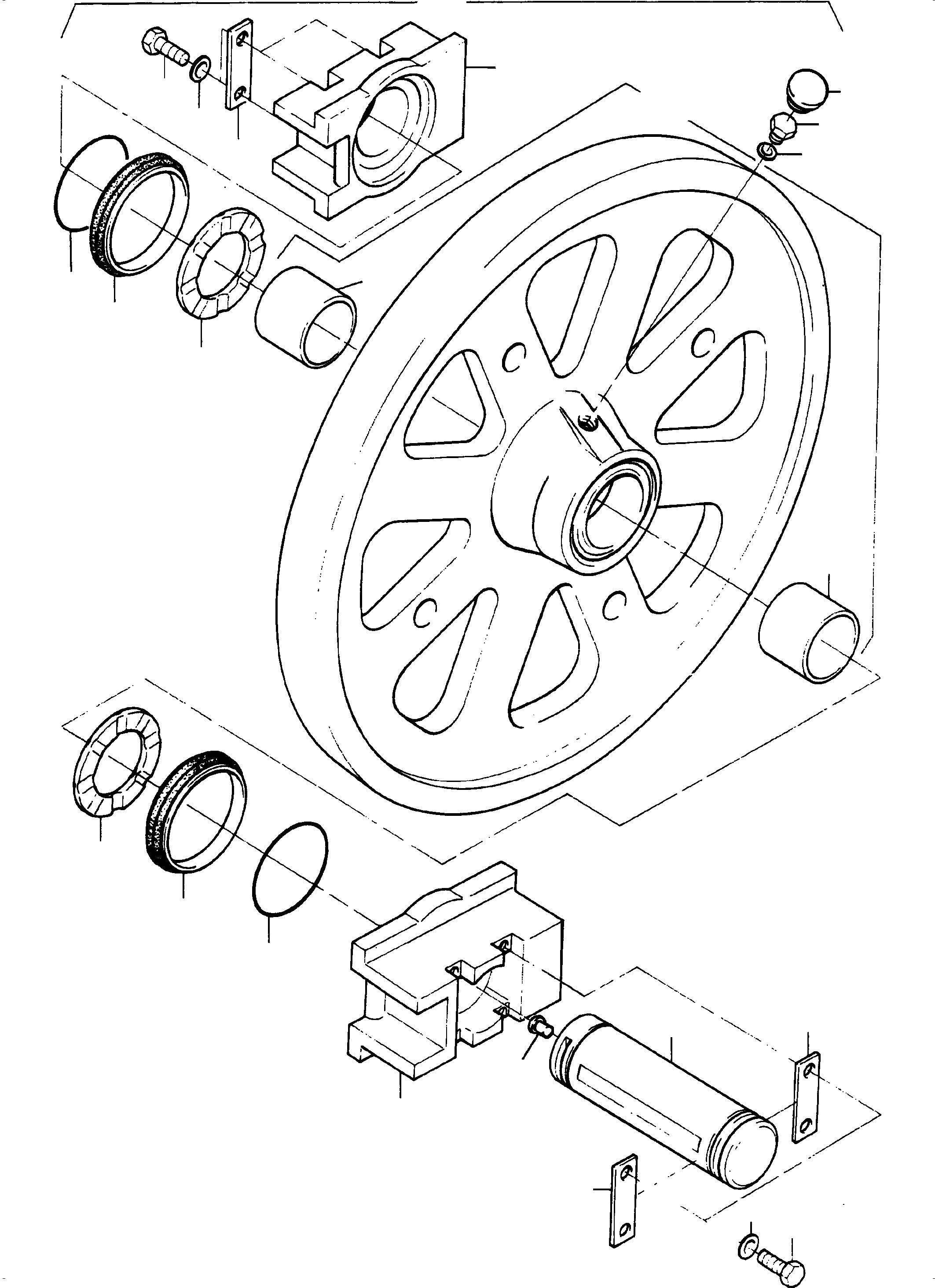 Komatsu parts book diagram for PC3000-6 S/N 06271: IDLER ASSY.