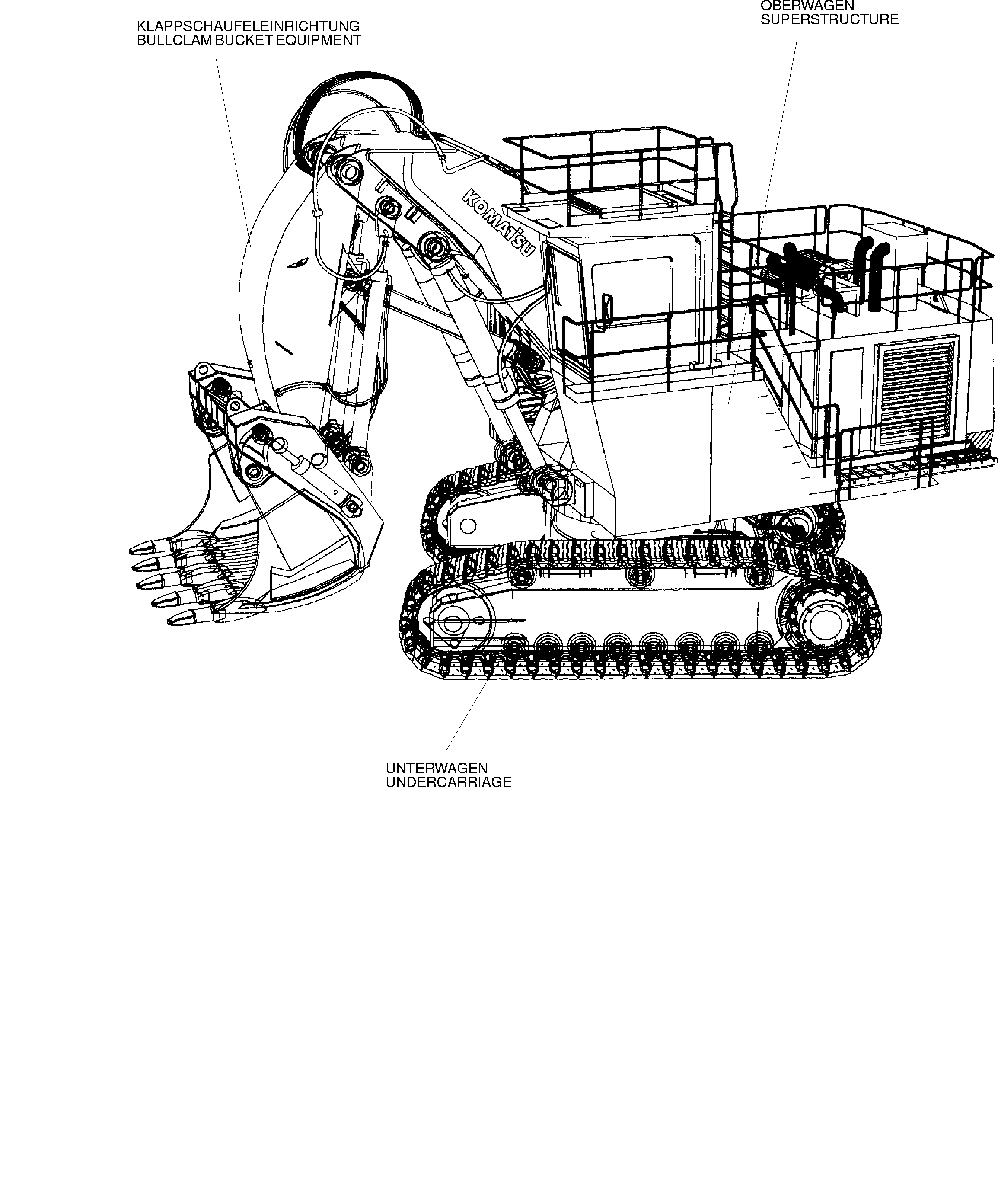 Komatsu parts book diagram for PC3000-6 S/N 06271: 