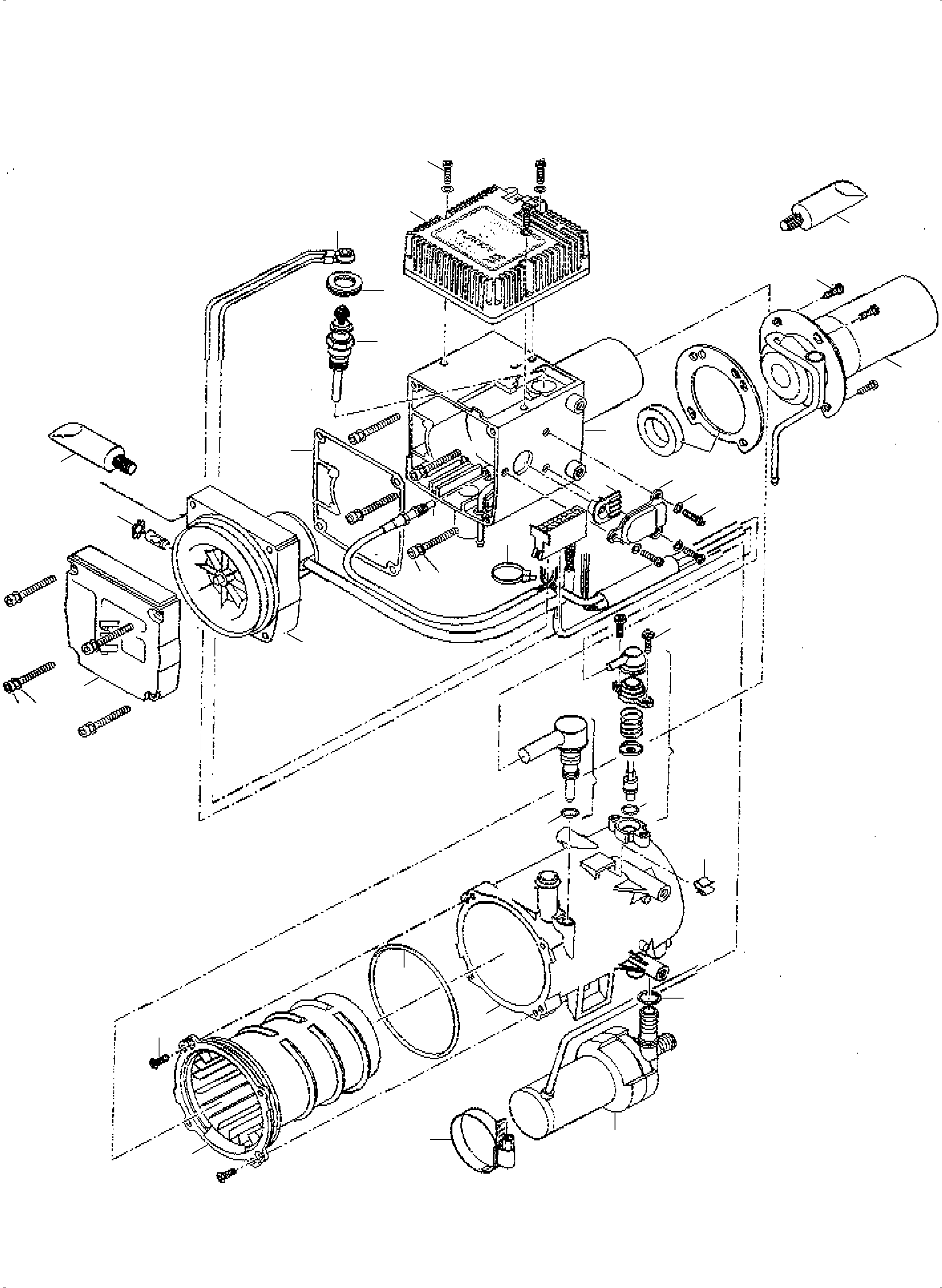 Komatsu parts book diagram for PC3000-6 S/N 06271: WATER HEATING