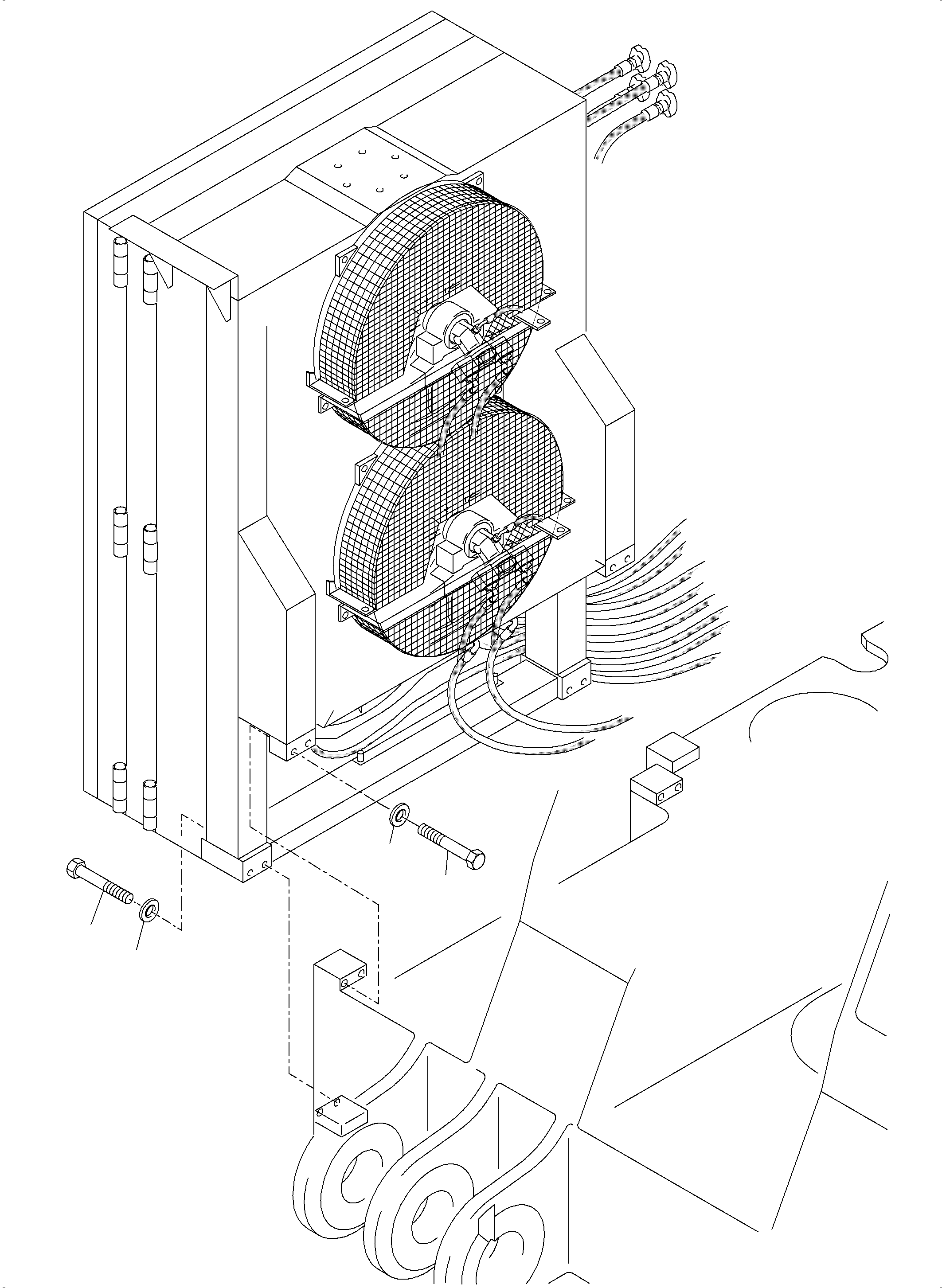 Komatsu parts book diagram for PC3000-6 S/N 06271: OIL COOLER SYSTEM