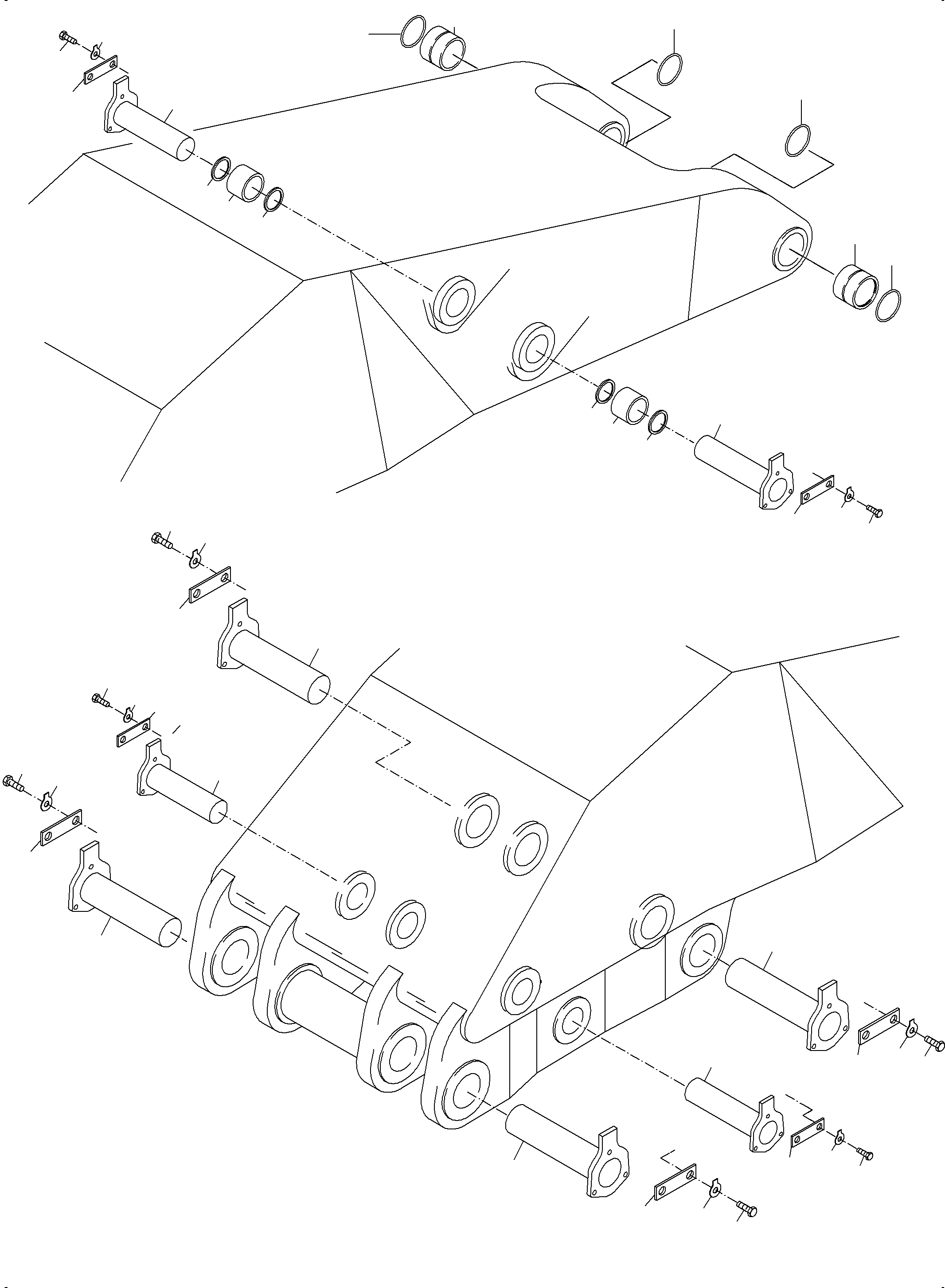 Komatsu parts book diagram for PC3000-6 S/N 06271: BULLCLAM BUCKET BOOM 6M
