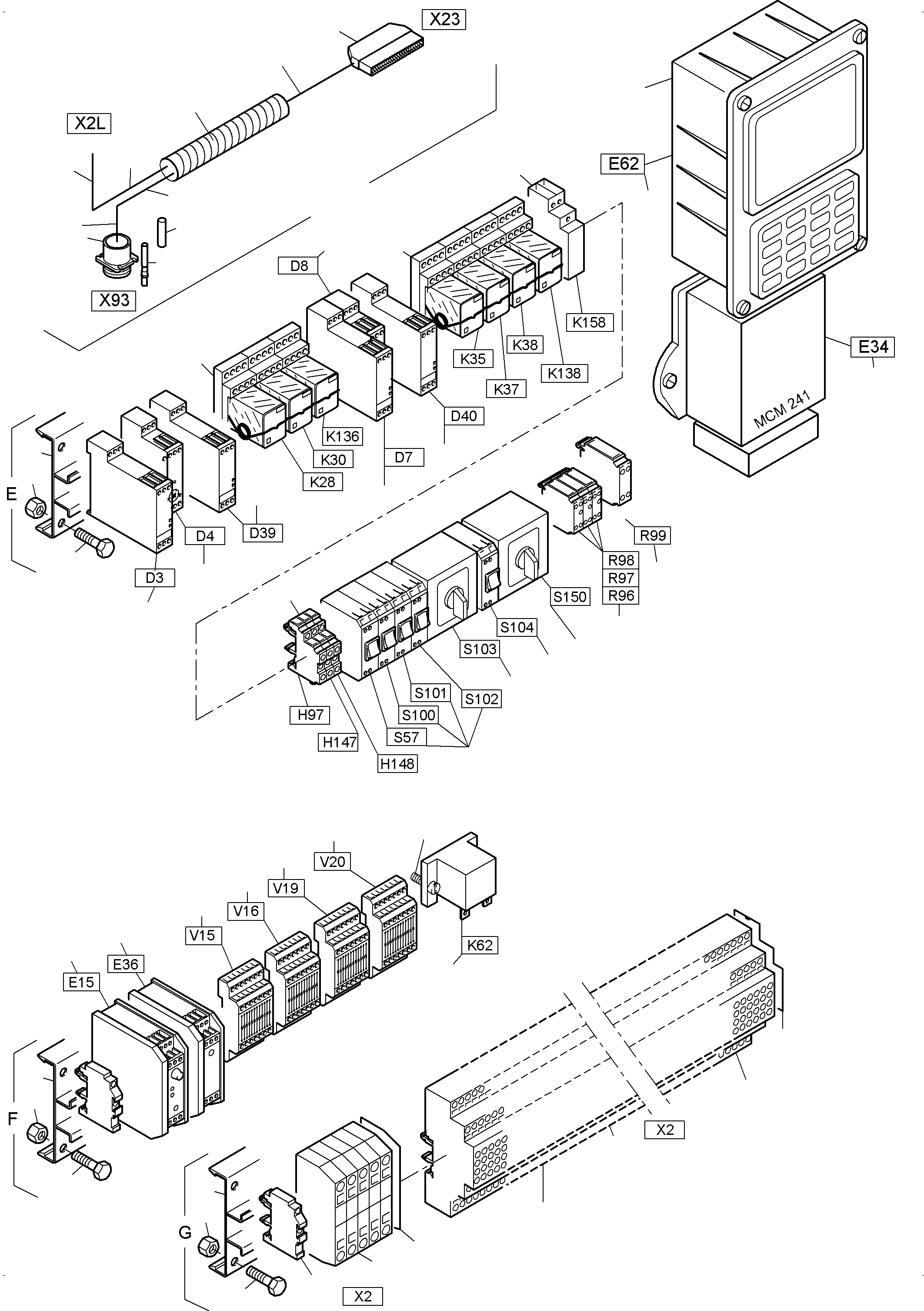 Excavators Mining Komatsu / PC3000-6 S/N 06274(G06274) / Main Switch Box X2(485-2168c : 485-2168c)