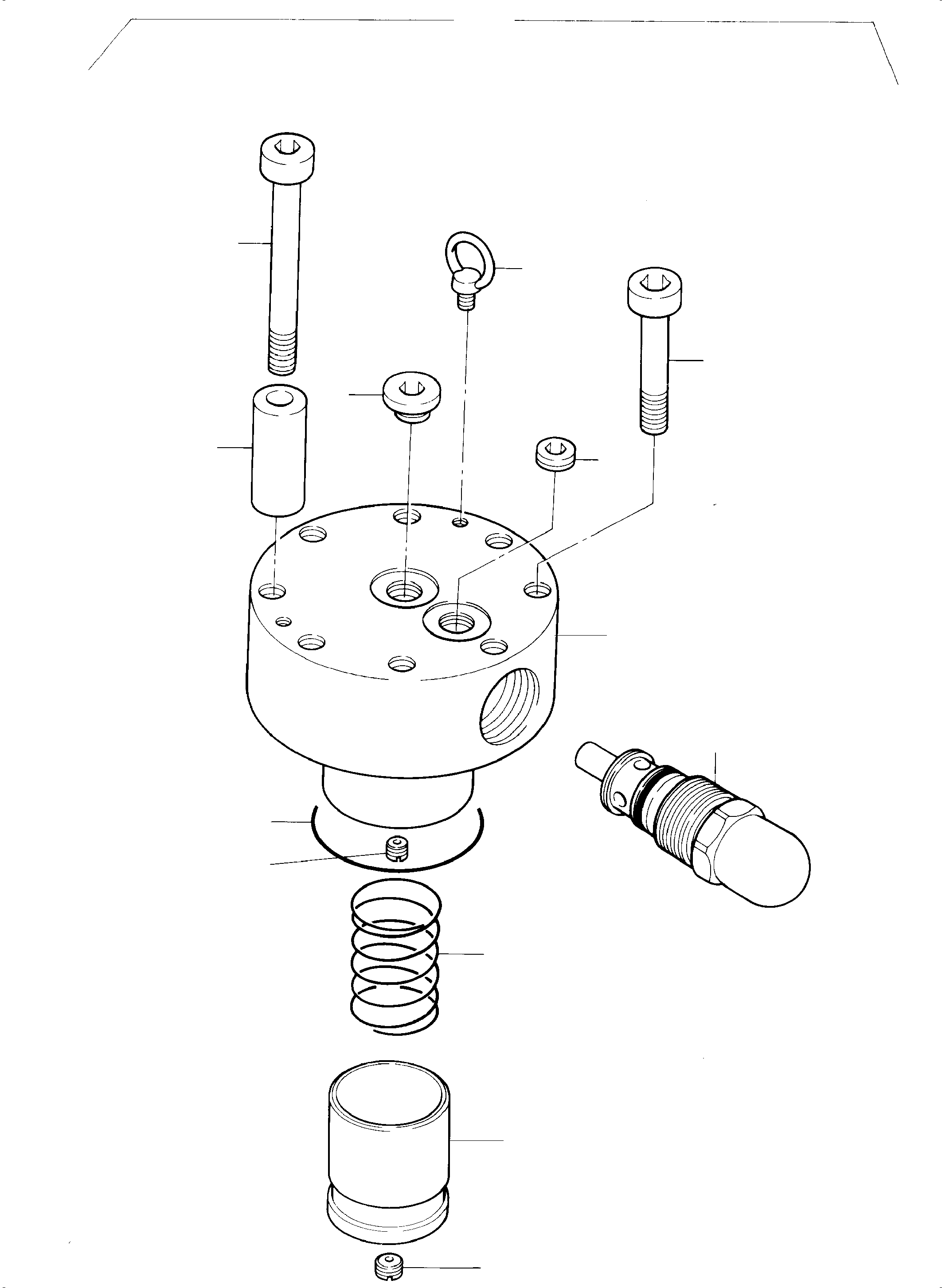 Komatsu parts book diagram for PC3000-6 S/N 06278: PRESSURE RELIEF VALVE,PRE-CONTROLLED