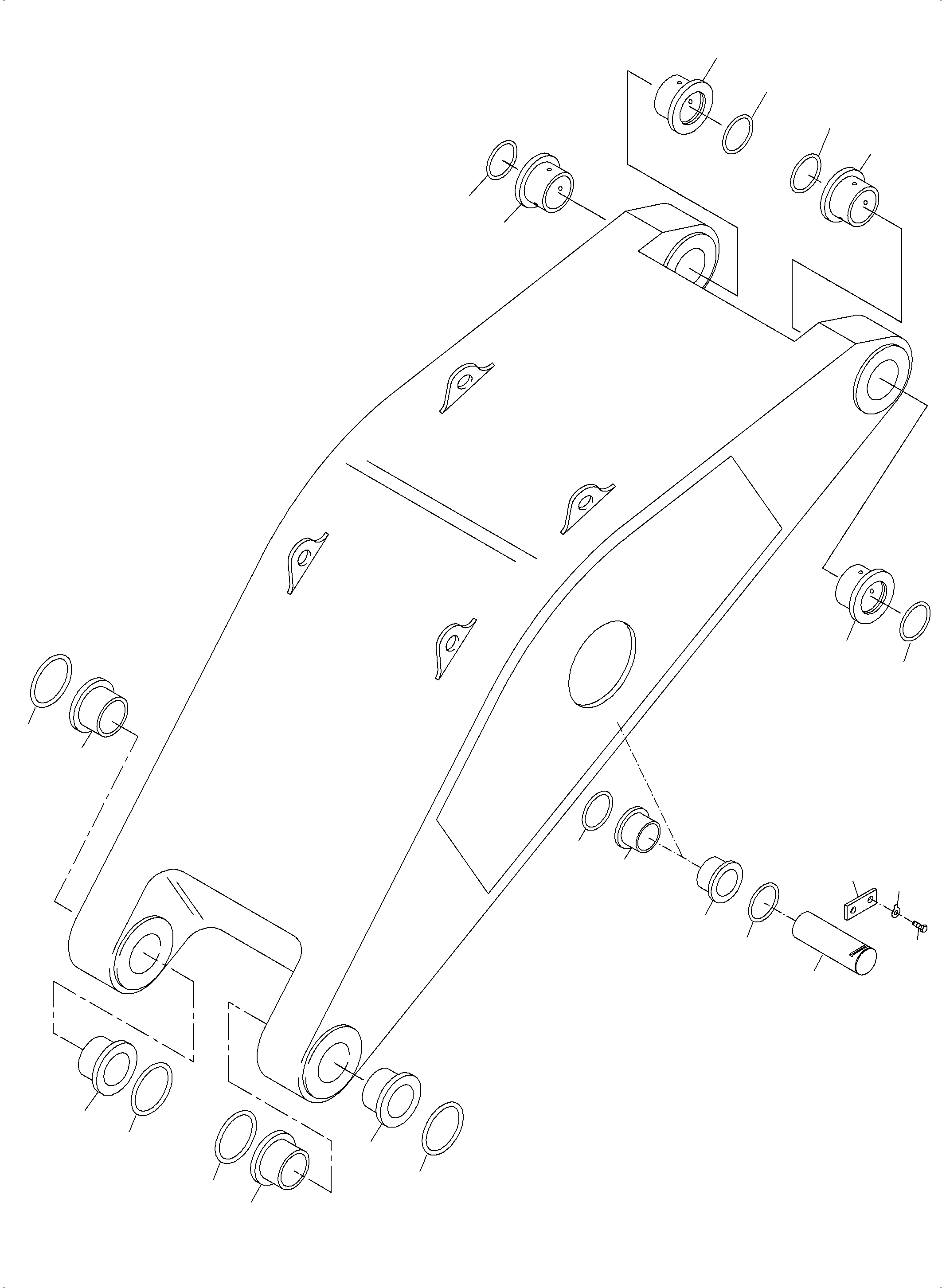 Komatsu parts book diagram for PC3000-6 S/N 06278: BULLCALM BUCKET STICK 4.3 M