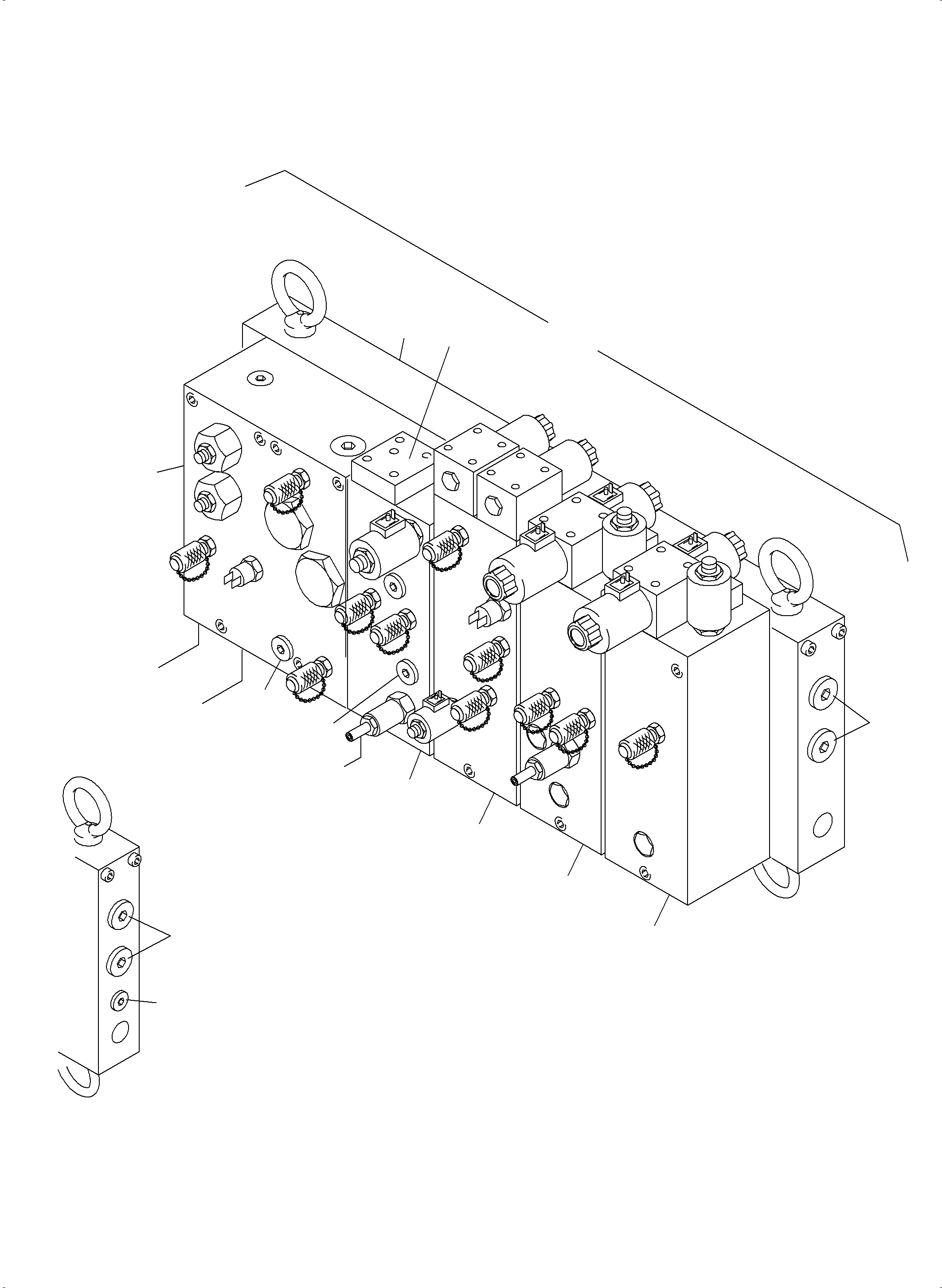 Komatsu parts book diagram for PC3000-6 S/N 06278: VALVE CARTRIDGE BLOCK