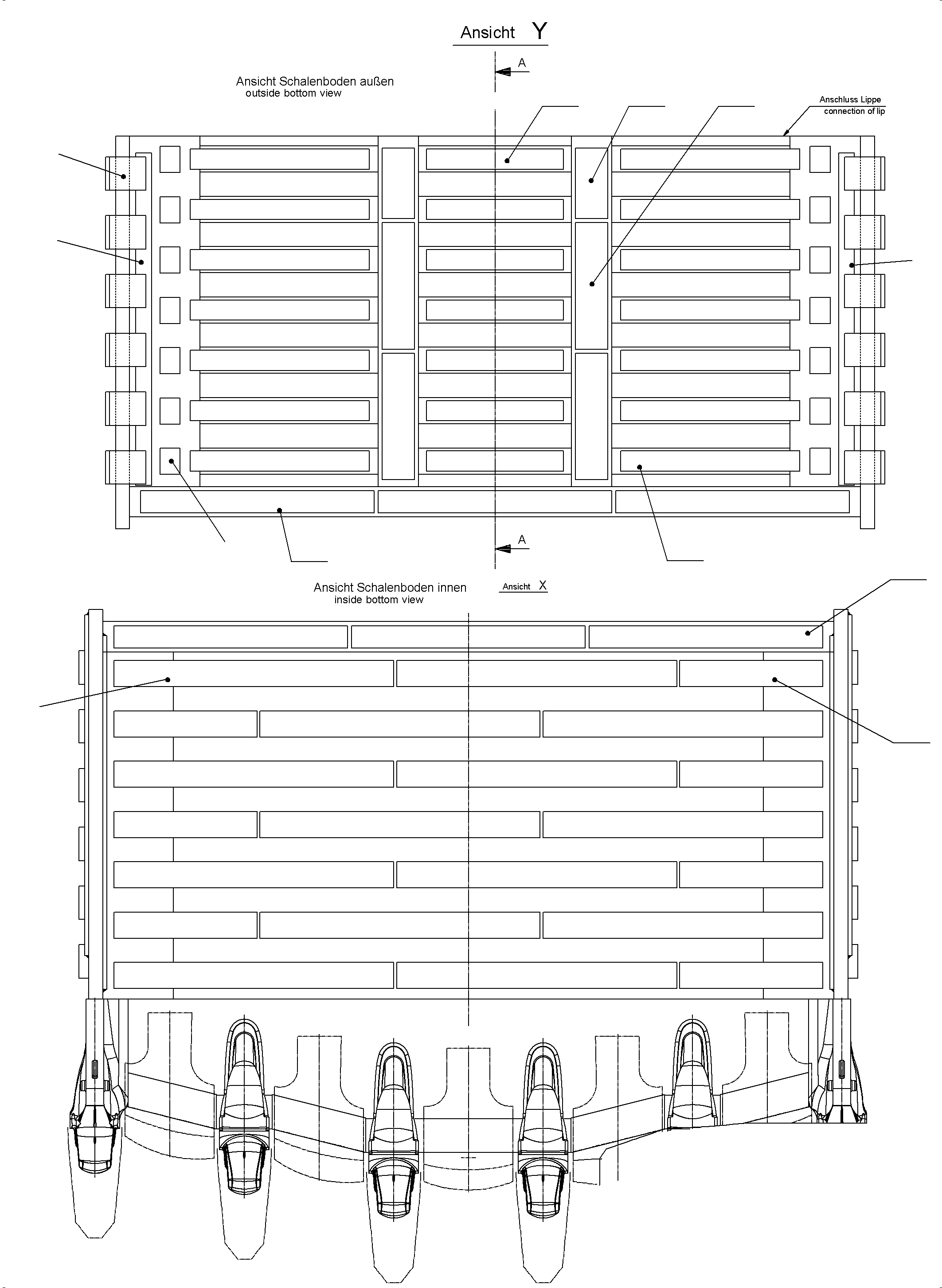 Komatsu parts book diagram for PC3000-6 S/N 06278: WEAR PACKAGE BACK PANEL AND BULLCLAM 15/16M3 WP4