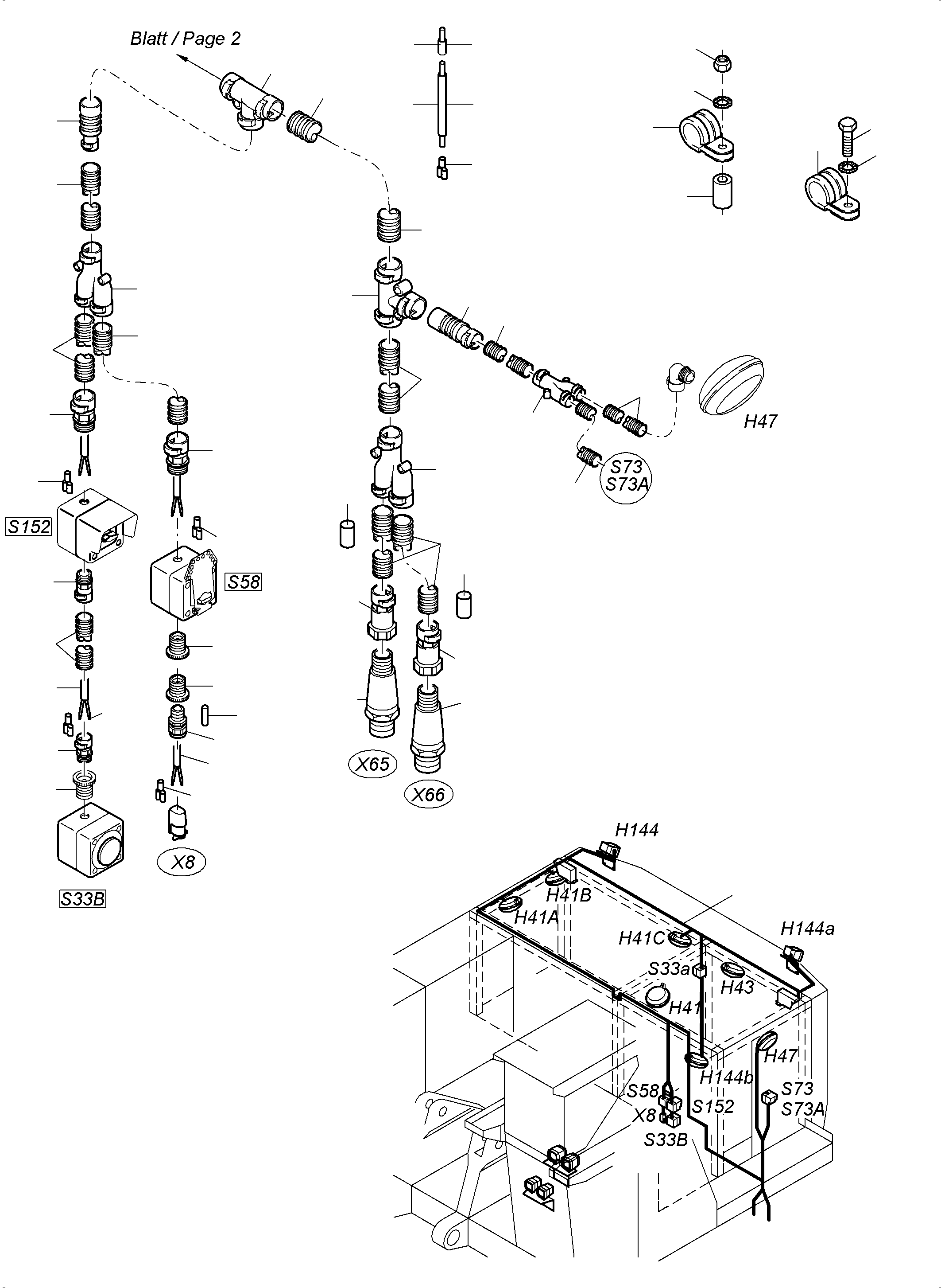 Komatsu parts book diagram for PC3000-6 S/N 06278: LIGHTING EQUIPMENT
