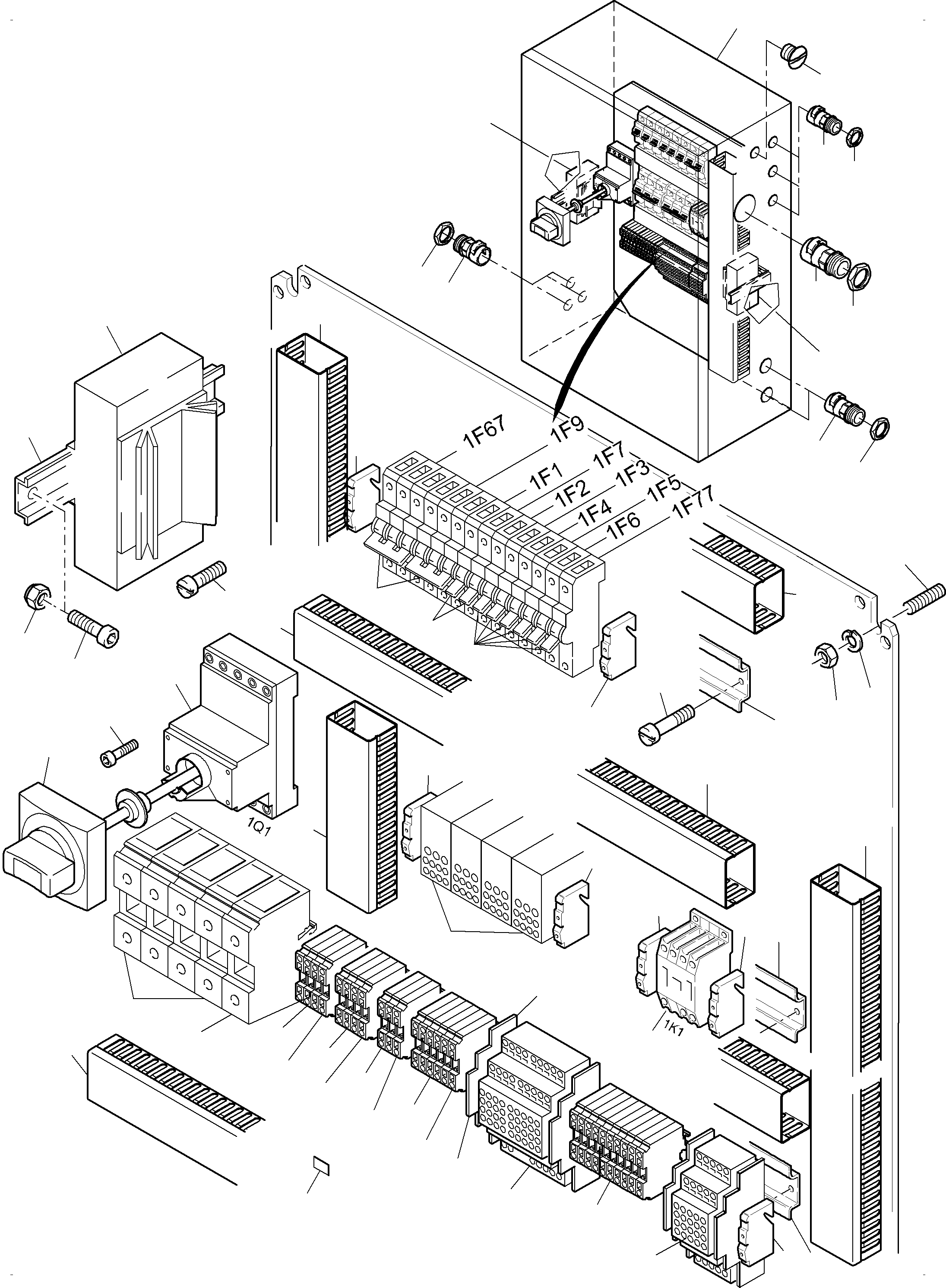 Komatsu parts book diagram for PC3000-6 S/N 06278: SWITCH BOX 1X1