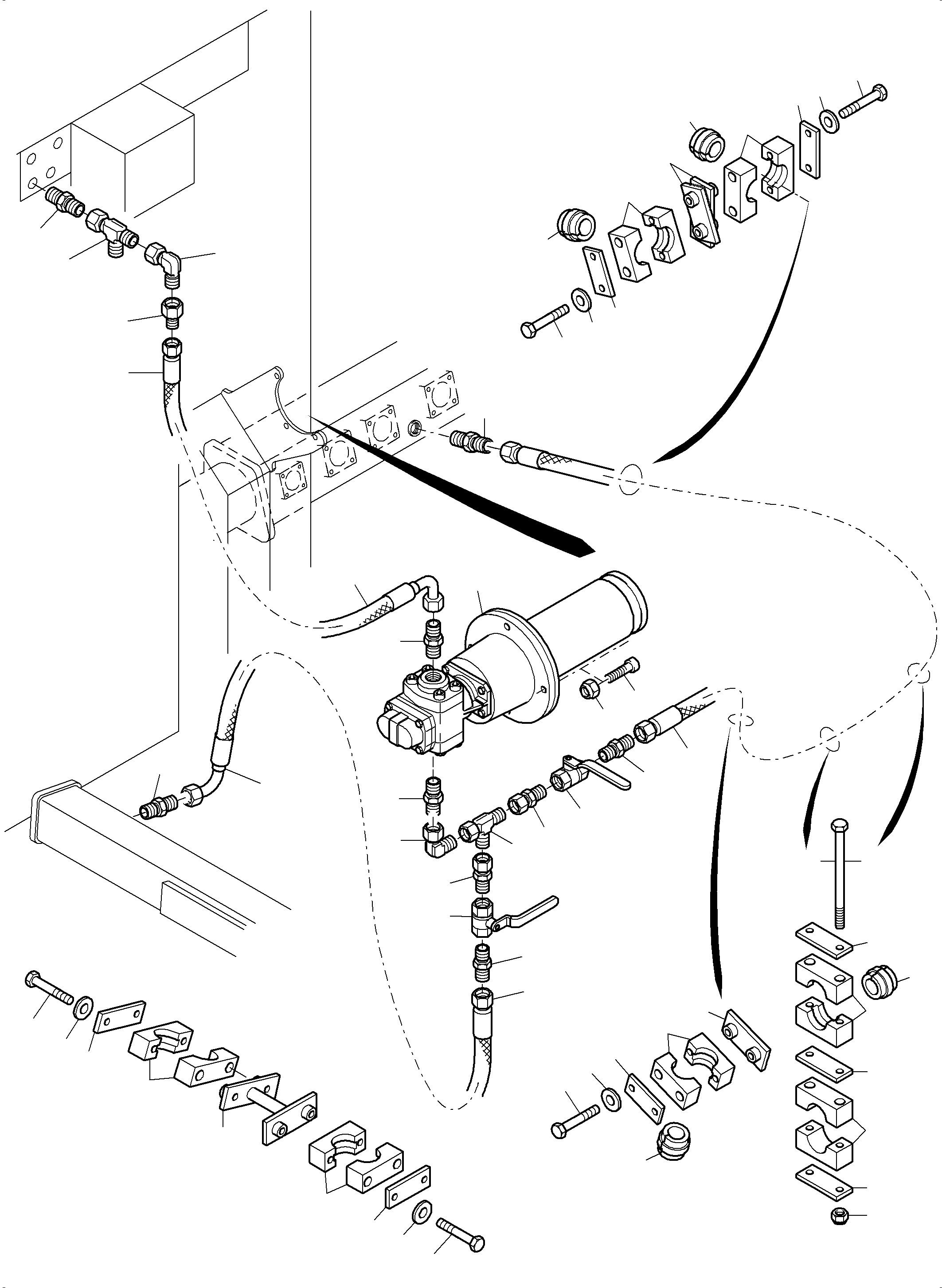 Komatsu parts book diagram for PC3000-6 S/N 06279: TRANSFUSING PUMP ARR.