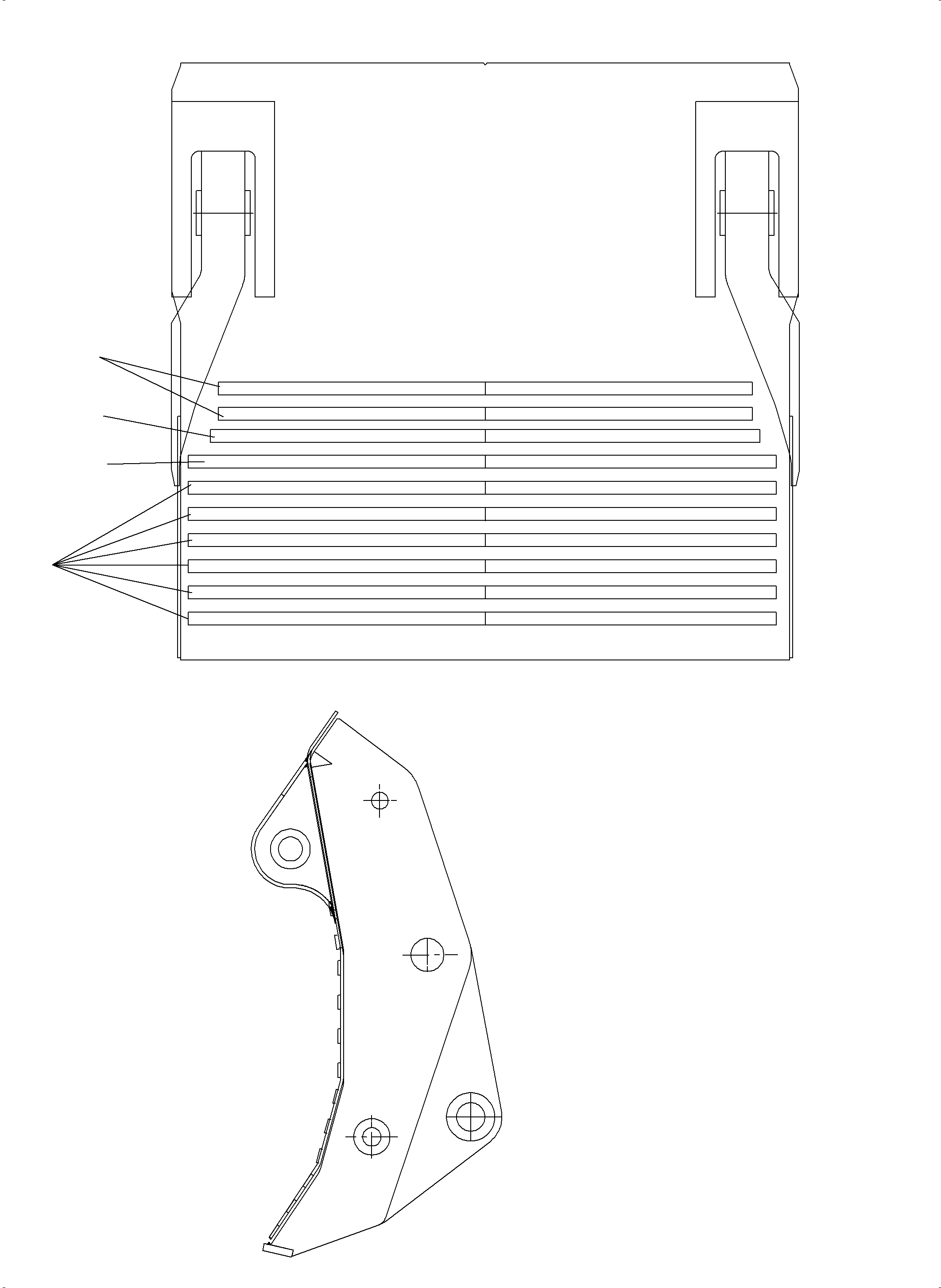 Komatsu parts book diagram for PC3000-6 S/N 06279: WEAR AND TEAR PARTS - BACK PANEL AND BULLCLAM 15/16 M3 WP3