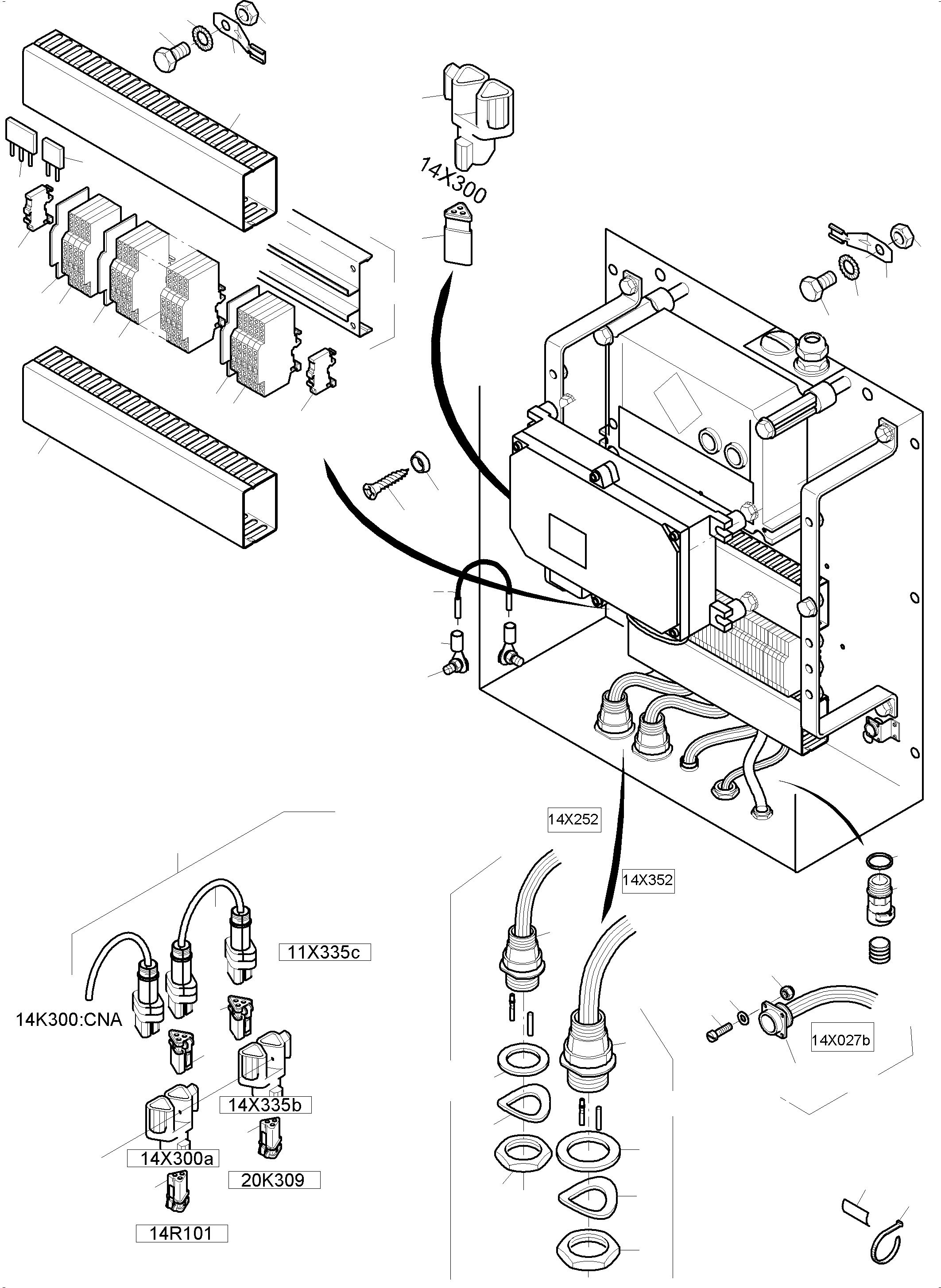Komatsu parts book diagram for PC3000-6 S/N 06279: TERMINALBOX KOMTRAX