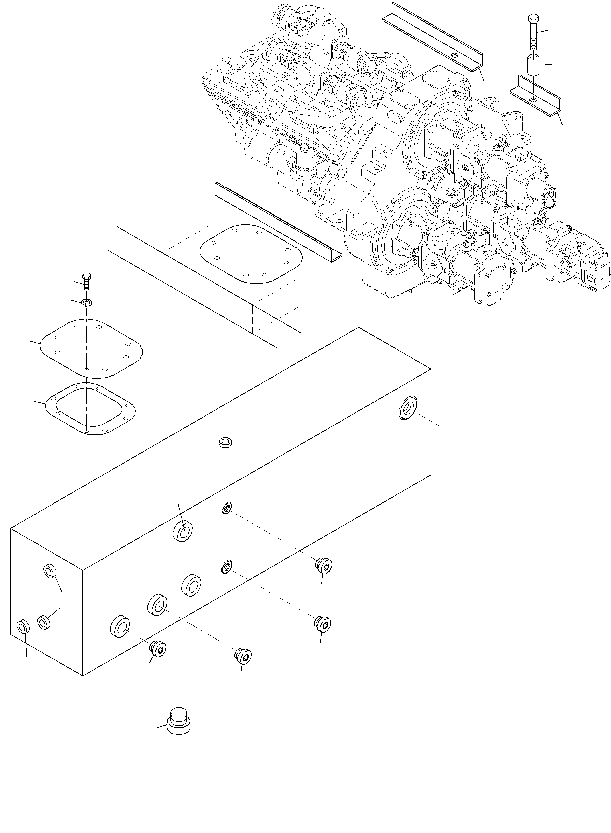 Komatsu parts book diagram for PC3000-6 S/N 06279: IN PREPARATION FOR OIL MANAGEMENT SYSTEM